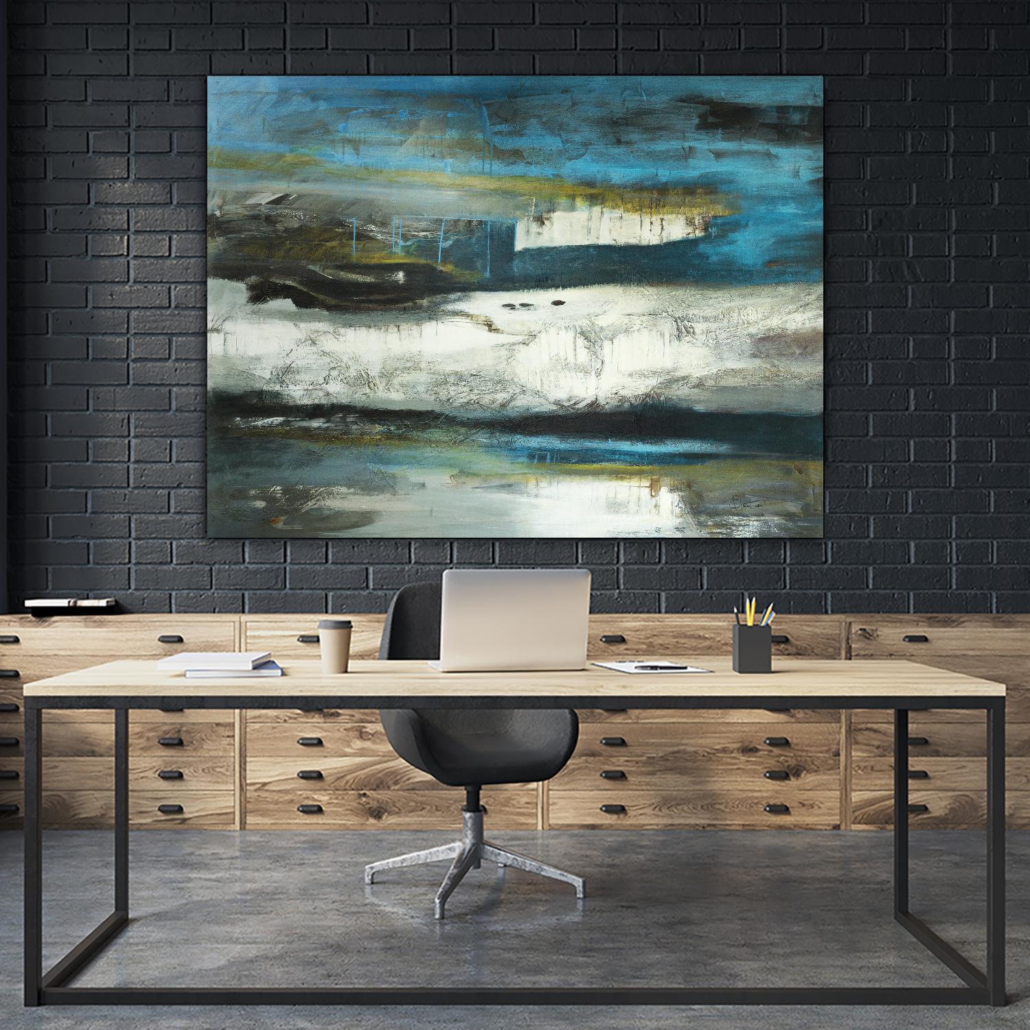 2018-02-12 by Kathleen Cloutier on GIANT ART - white abstract