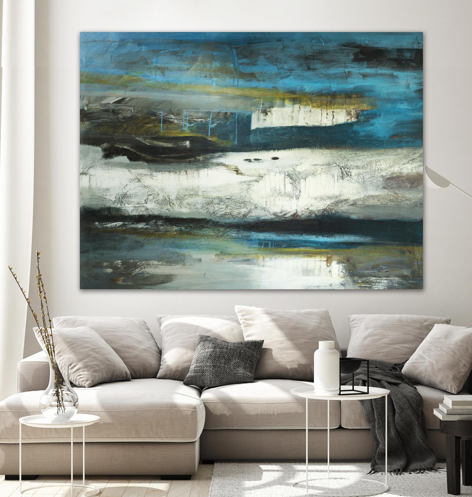 2018-02-12 by Kathleen Cloutier on GIANT ART - white abstract