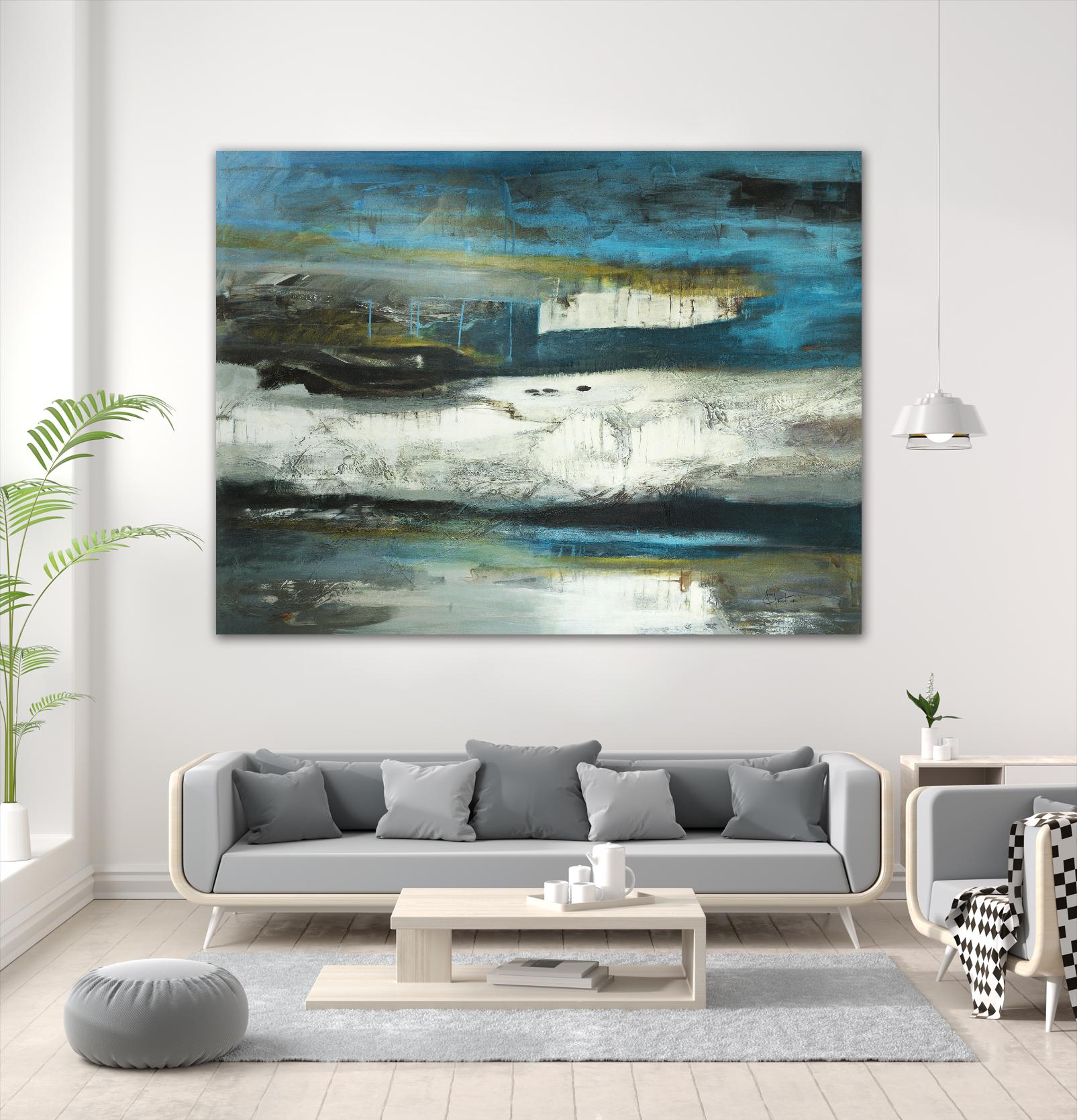 2018-02-12 by Kathleen Cloutier on GIANT ART - white abstract