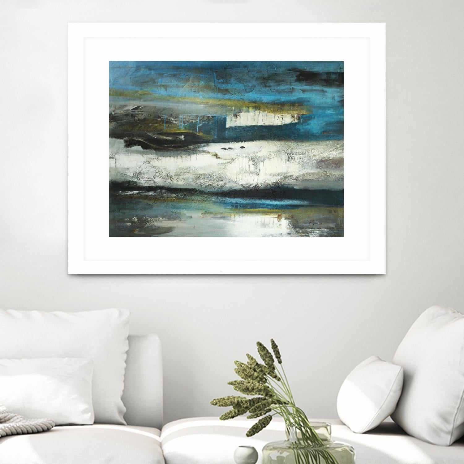 2018-02-12 by Kathleen Cloutier on GIANT ART - green abstract artiste québécois