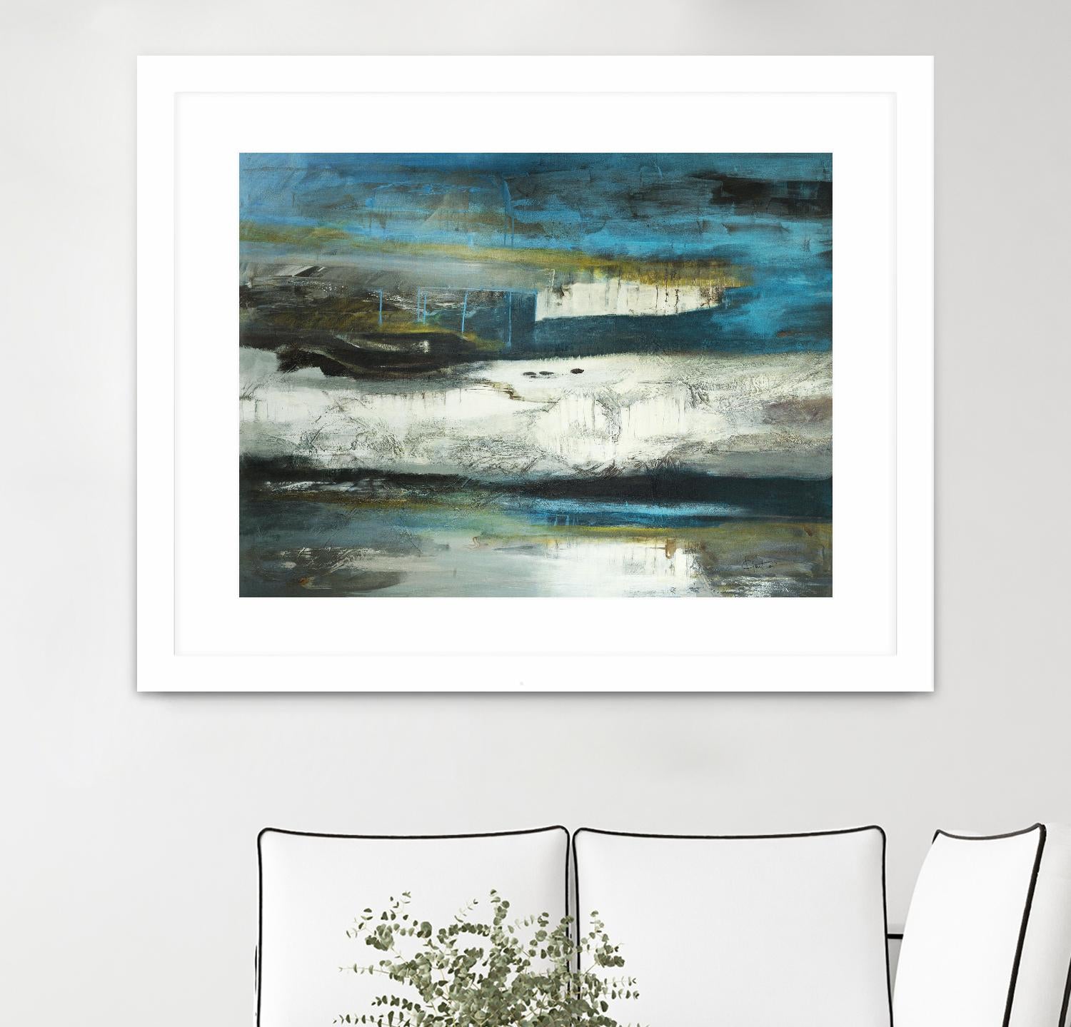 2018-02-12 by Kathleen Cloutier on GIANT ART - green abstract artiste québécois