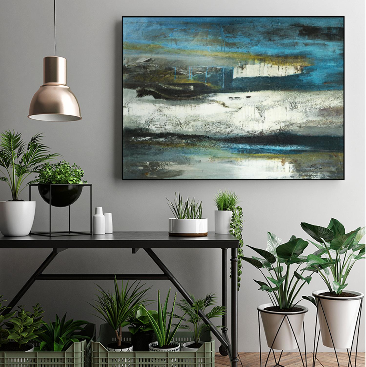 2018-02-12 by Kathleen Cloutier on GIANT ART - white abstract