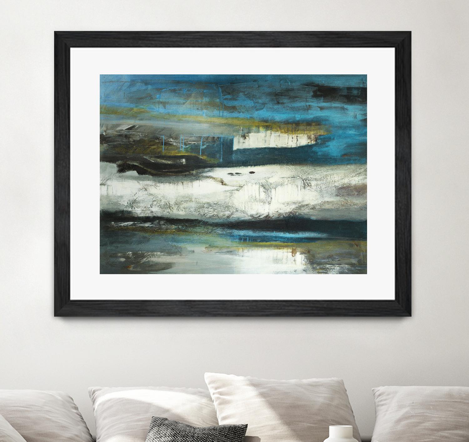 2018-02-12 by Kathleen Cloutier on GIANT ART - green abstract artiste québécois