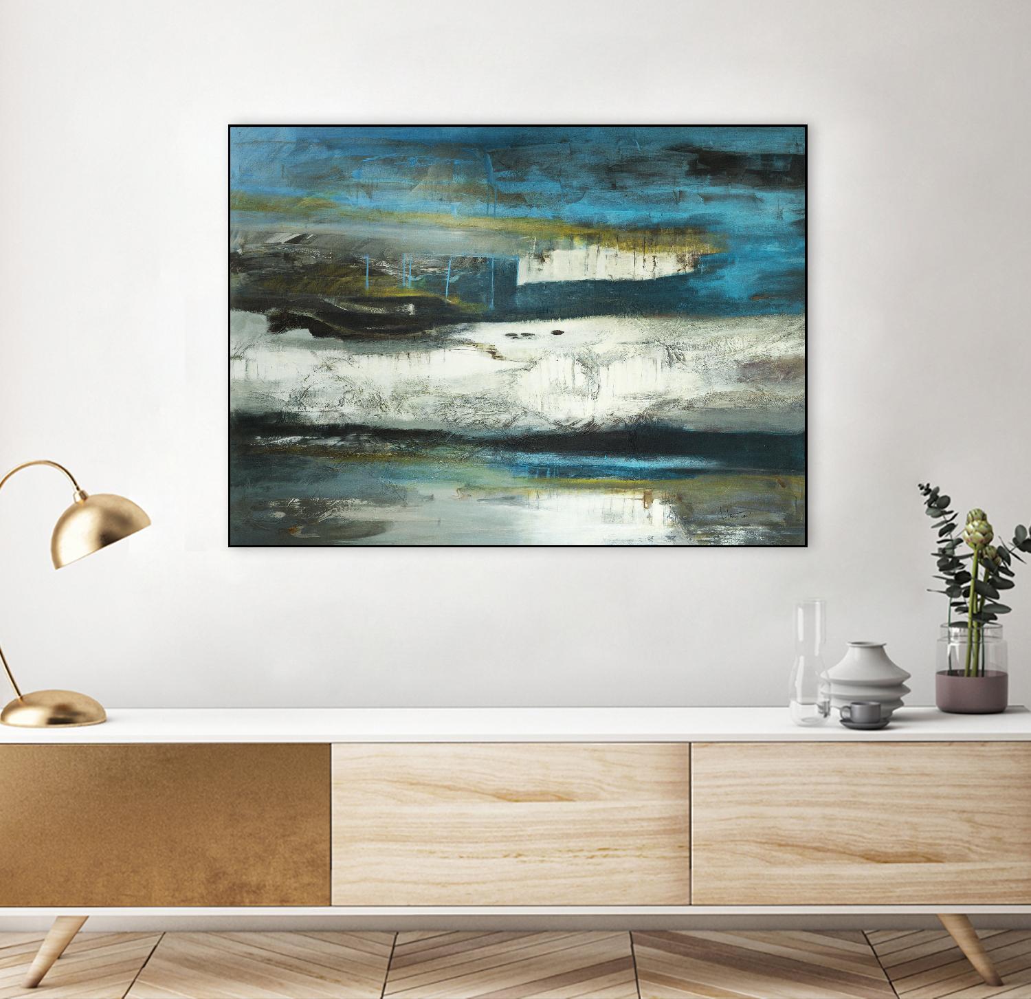 2018-02-12 by Kathleen Cloutier on GIANT ART - white abstract