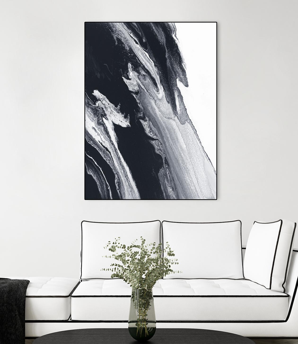 Azure Gold by Alyson Mccrink on GIANT ART - black black & white transparence