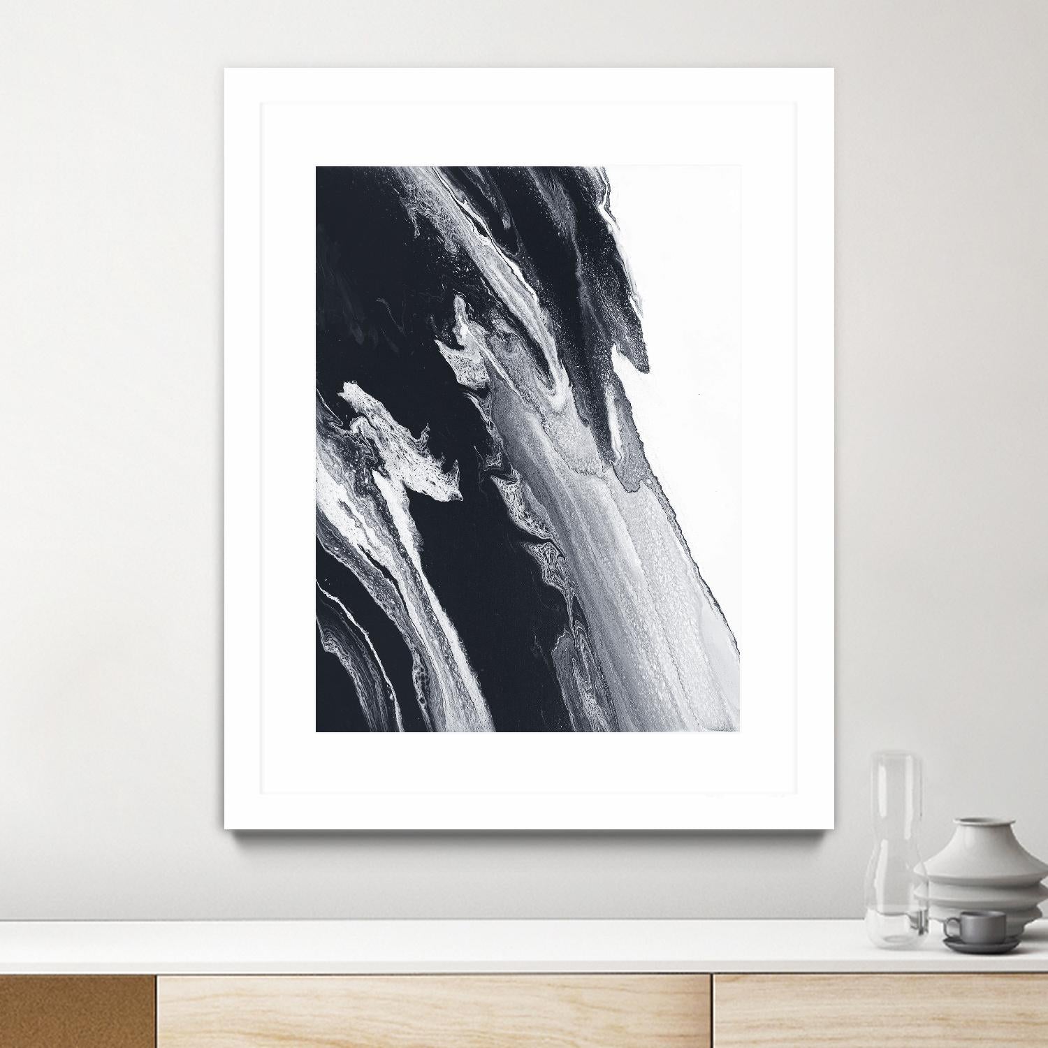 Azure Gold by Alyson Mccrink on GIANT ART - black black & white transparence