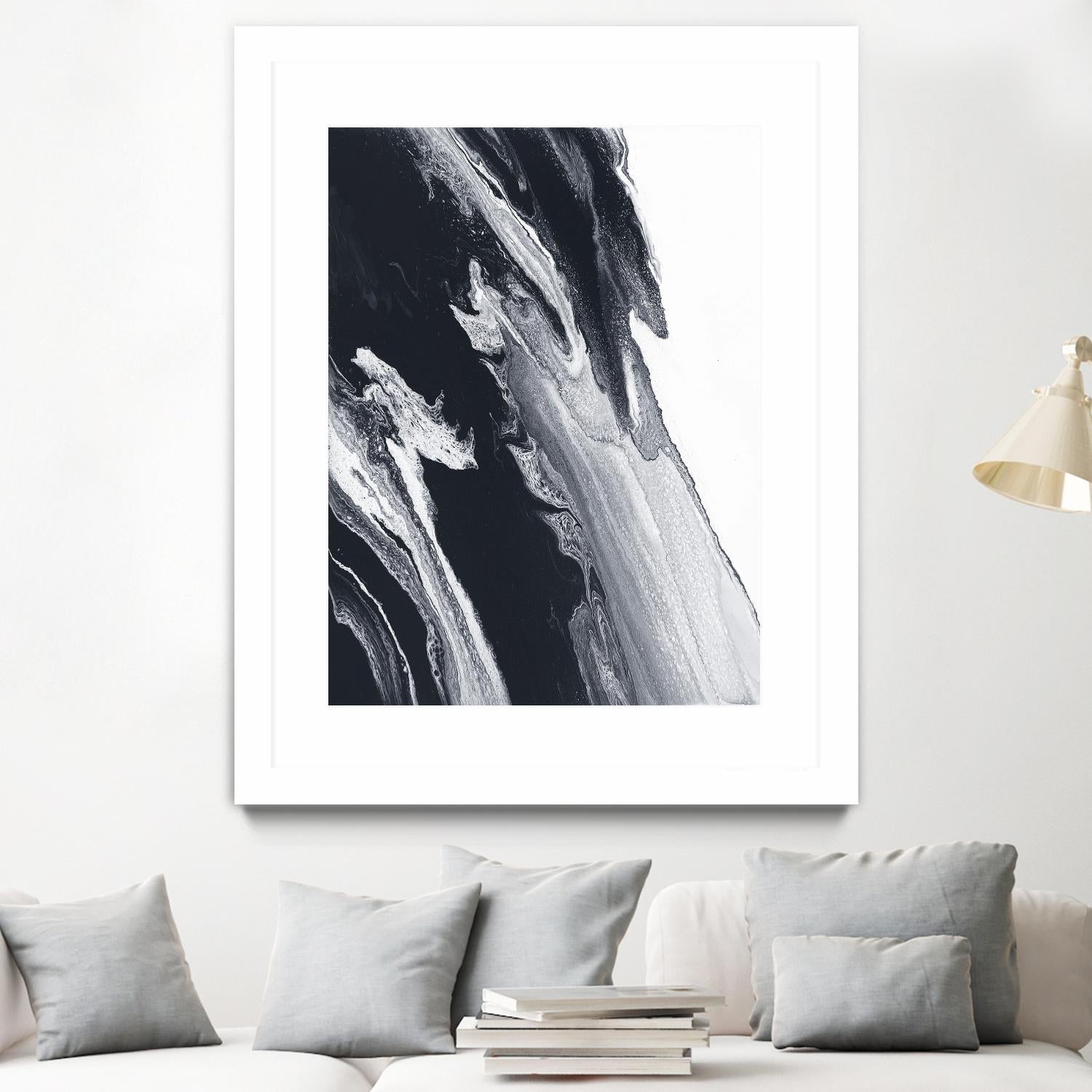Azure Gold by Alyson Mccrink on GIANT ART - black black & white transparence