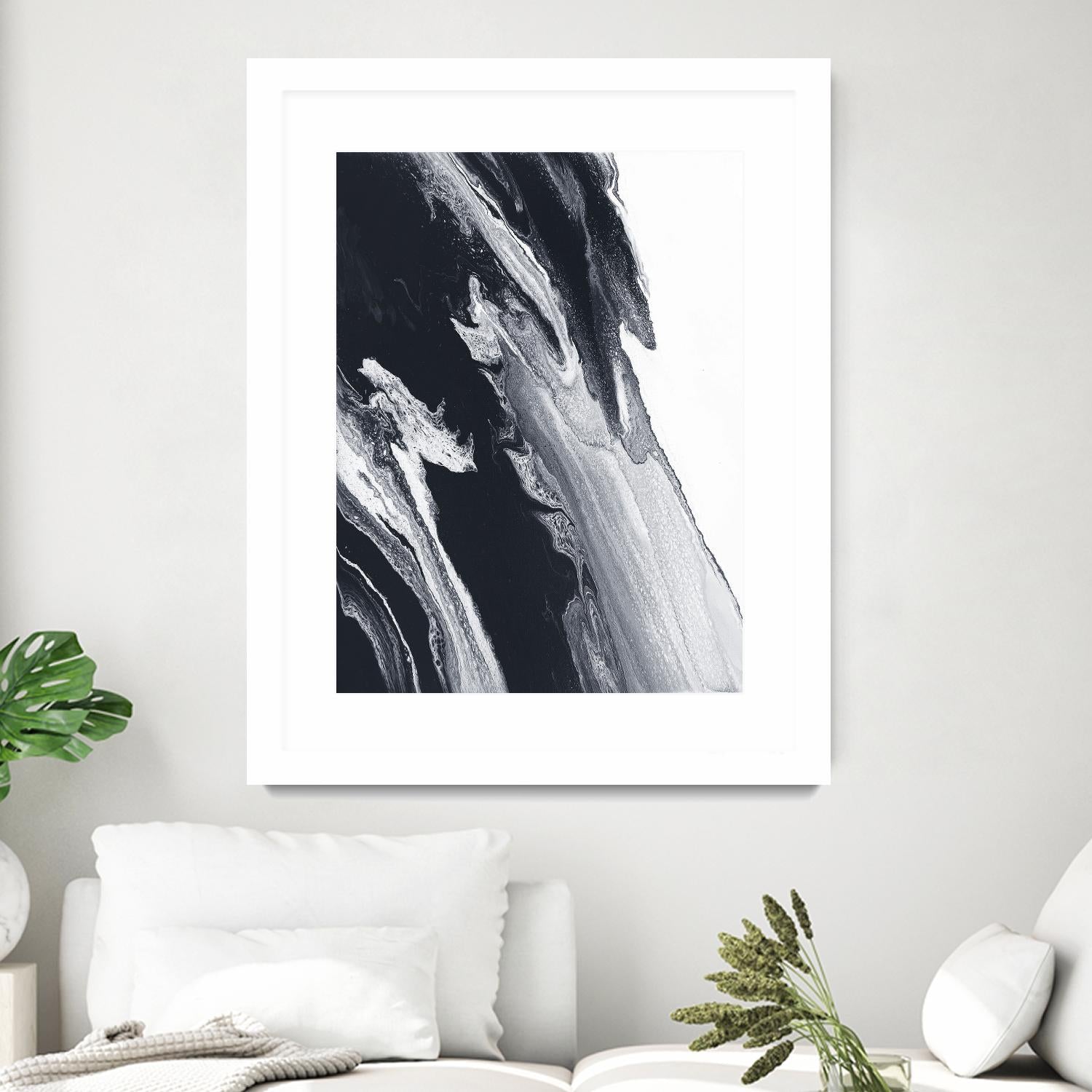 Azure Gold by Alyson Mccrink on GIANT ART - black black & white transparence