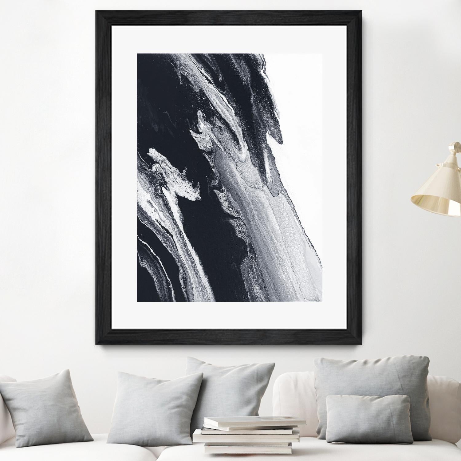 Azure Gold by Alyson Mccrink on GIANT ART - black black & white transparence