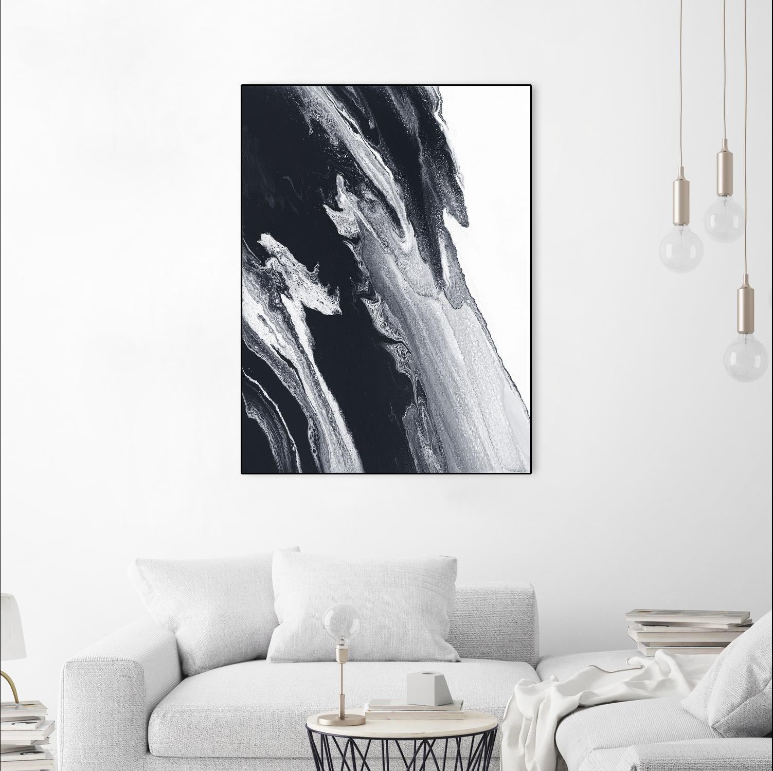 Azure Gold by Alyson Mccrink on GIANT ART - black black & white transparence