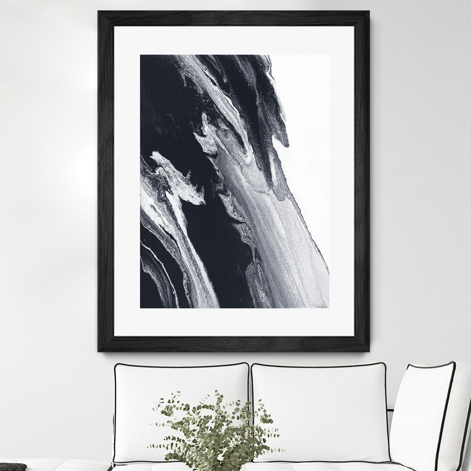 Azure Gold by Alyson Mccrink on GIANT ART - black black & white transparence