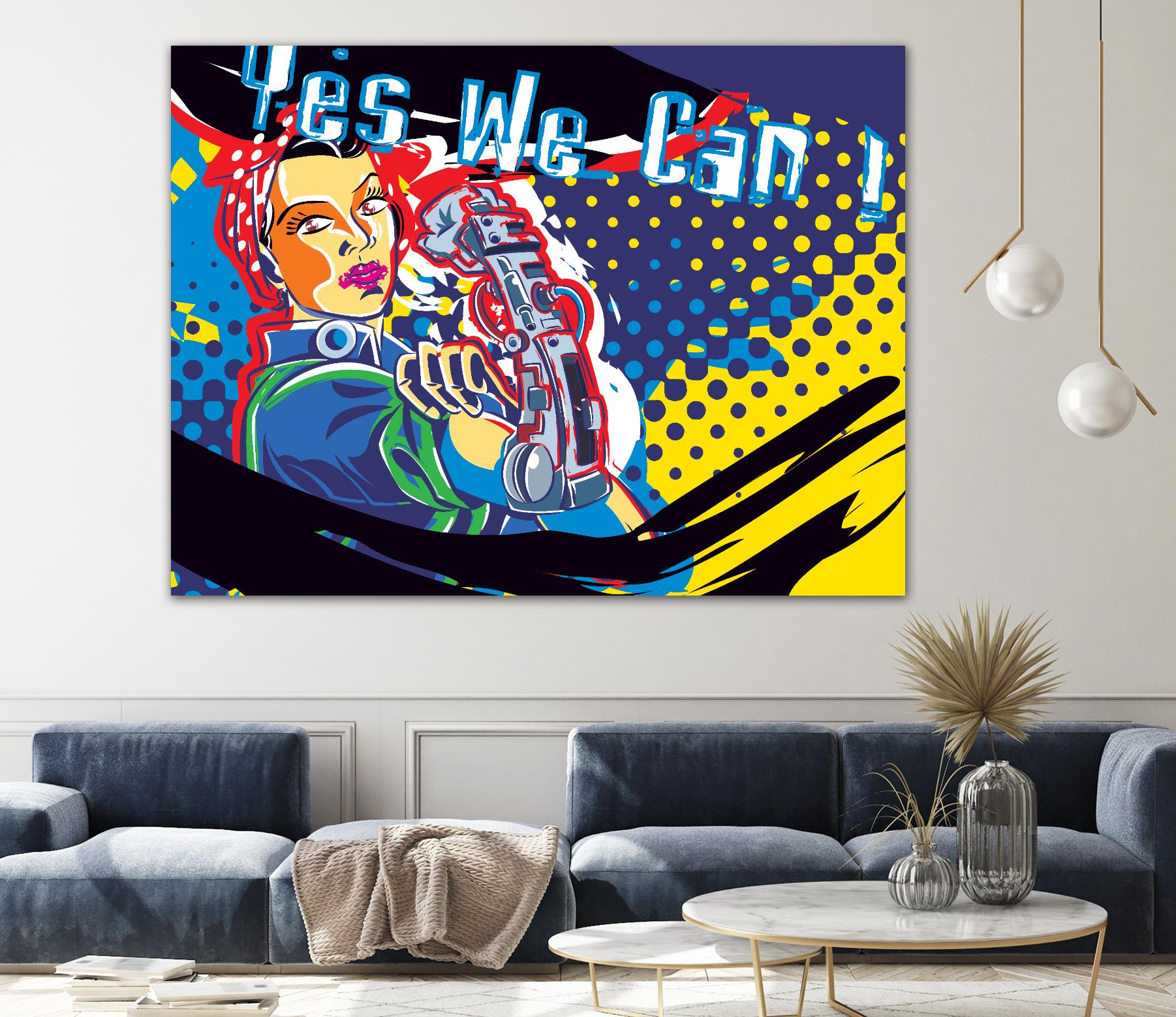 Yesss! by Ray Lengelé on GIANT ART - blue typography strong