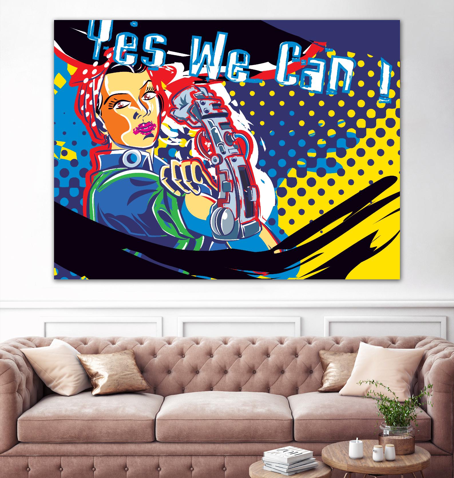 Yesss! by Ray Lengelé on GIANT ART - blue typography strong