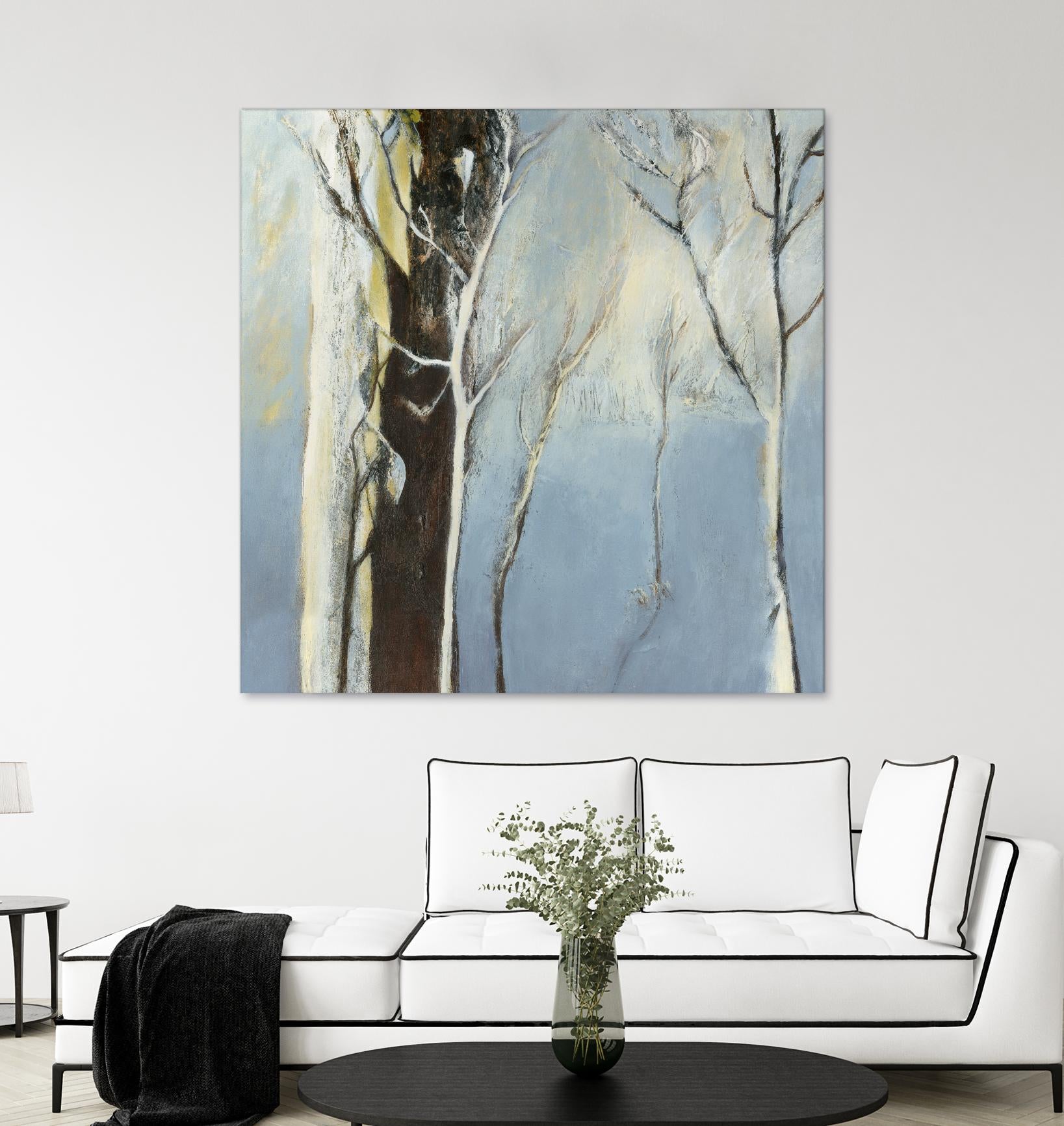 Contemporary Forest 2 by Kathleen Cloutier on GIANT ART - blue botanical arbres