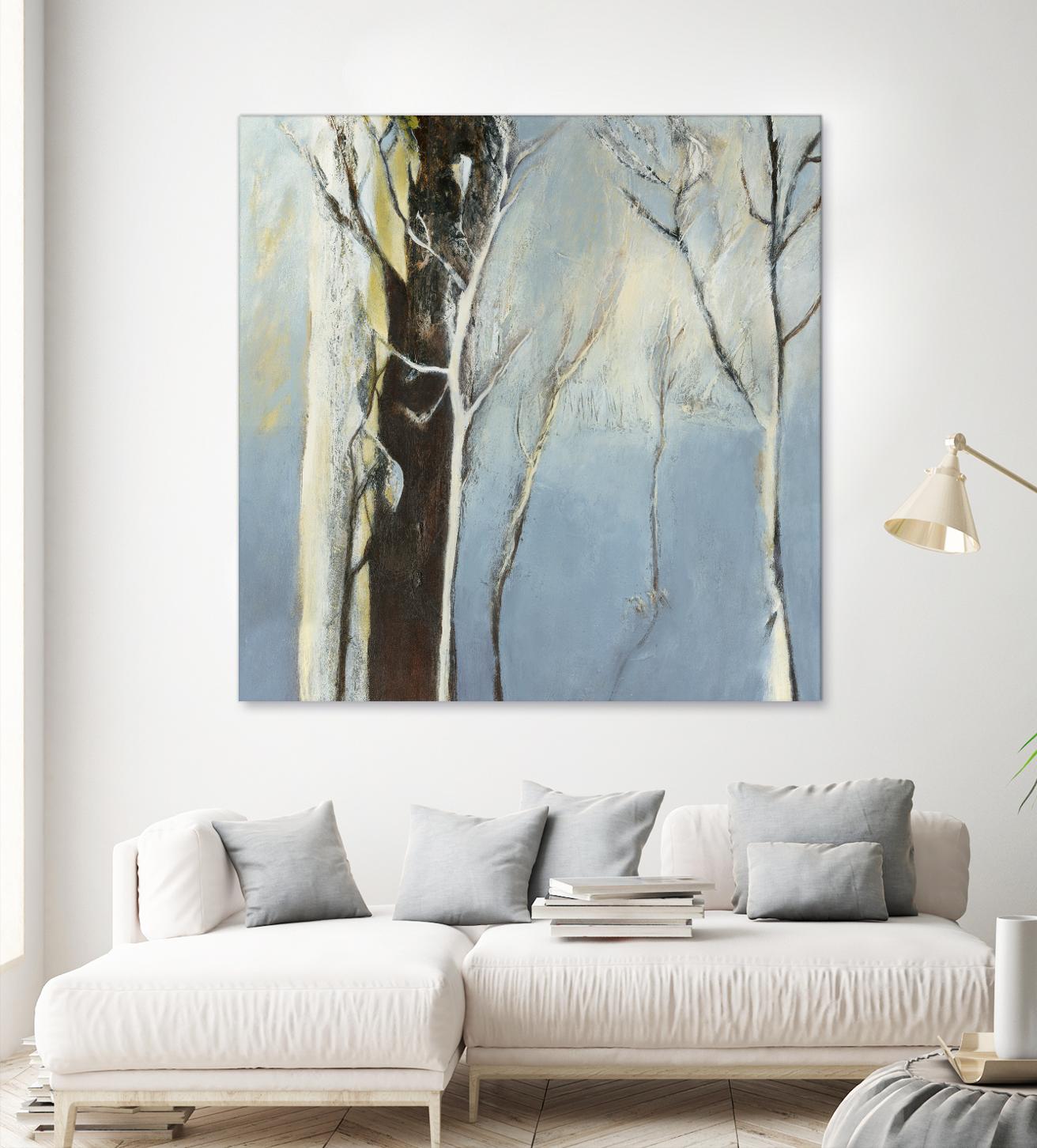 Contemporary Forest 2 by Kathleen Cloutier on GIANT ART - blue botanical arbres