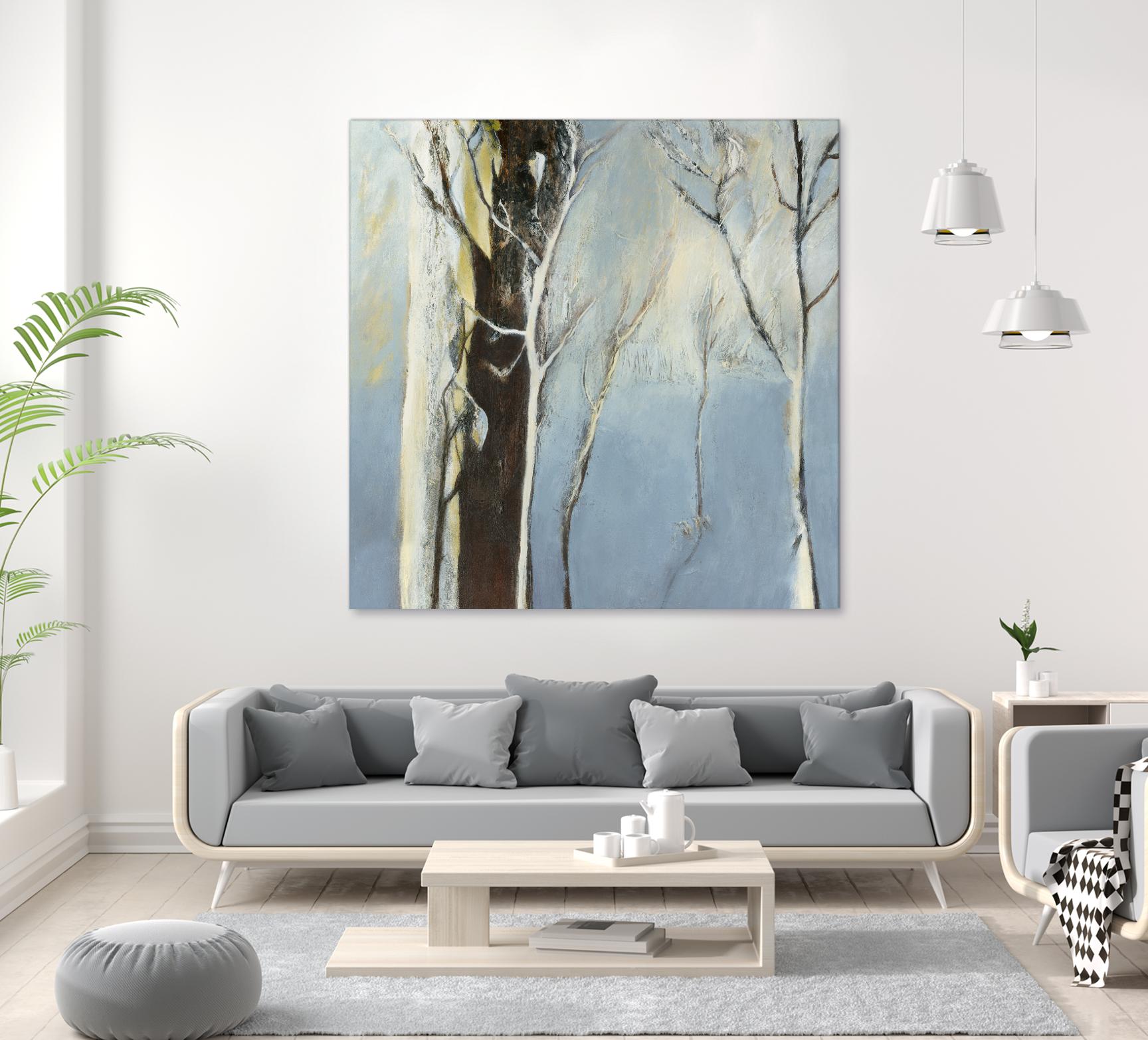 Contemporary Forest 2 by Kathleen Cloutier on GIANT ART - blue botanical arbres
