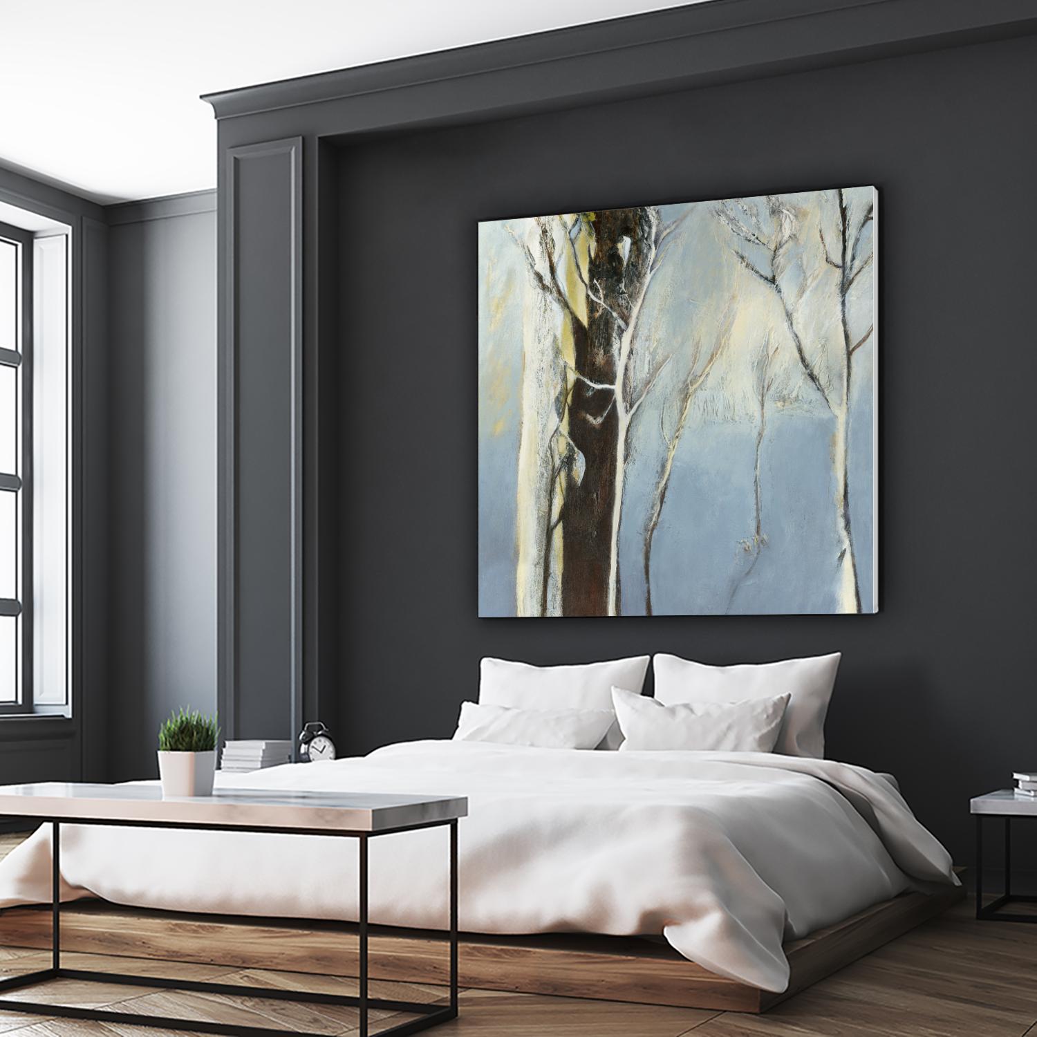 Contemporary Forest 2 by Kathleen Cloutier on GIANT ART - blue botanical arbres