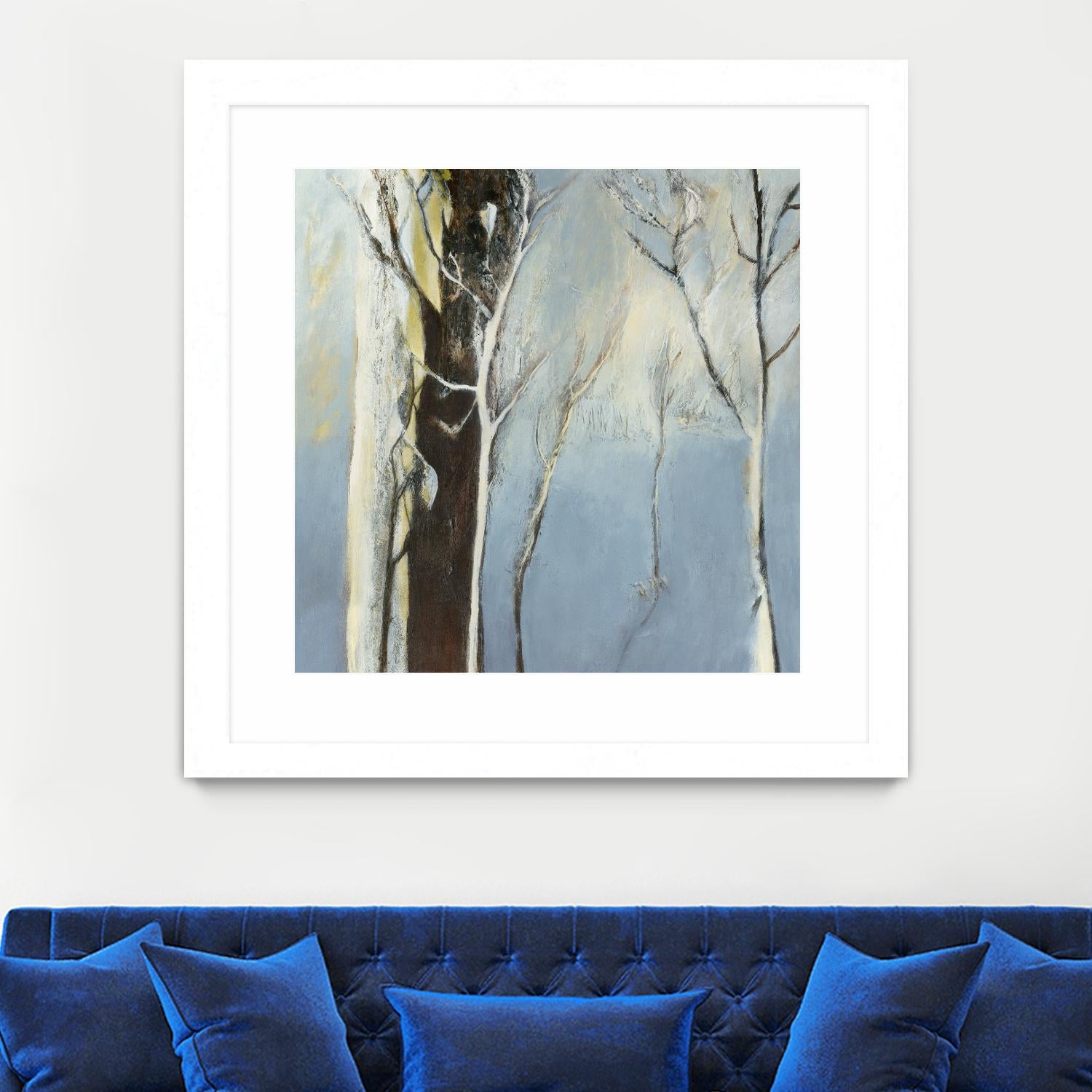 Contemporary Forest 2 by Kathleen Cloutier on GIANT ART - blue botanical arbres