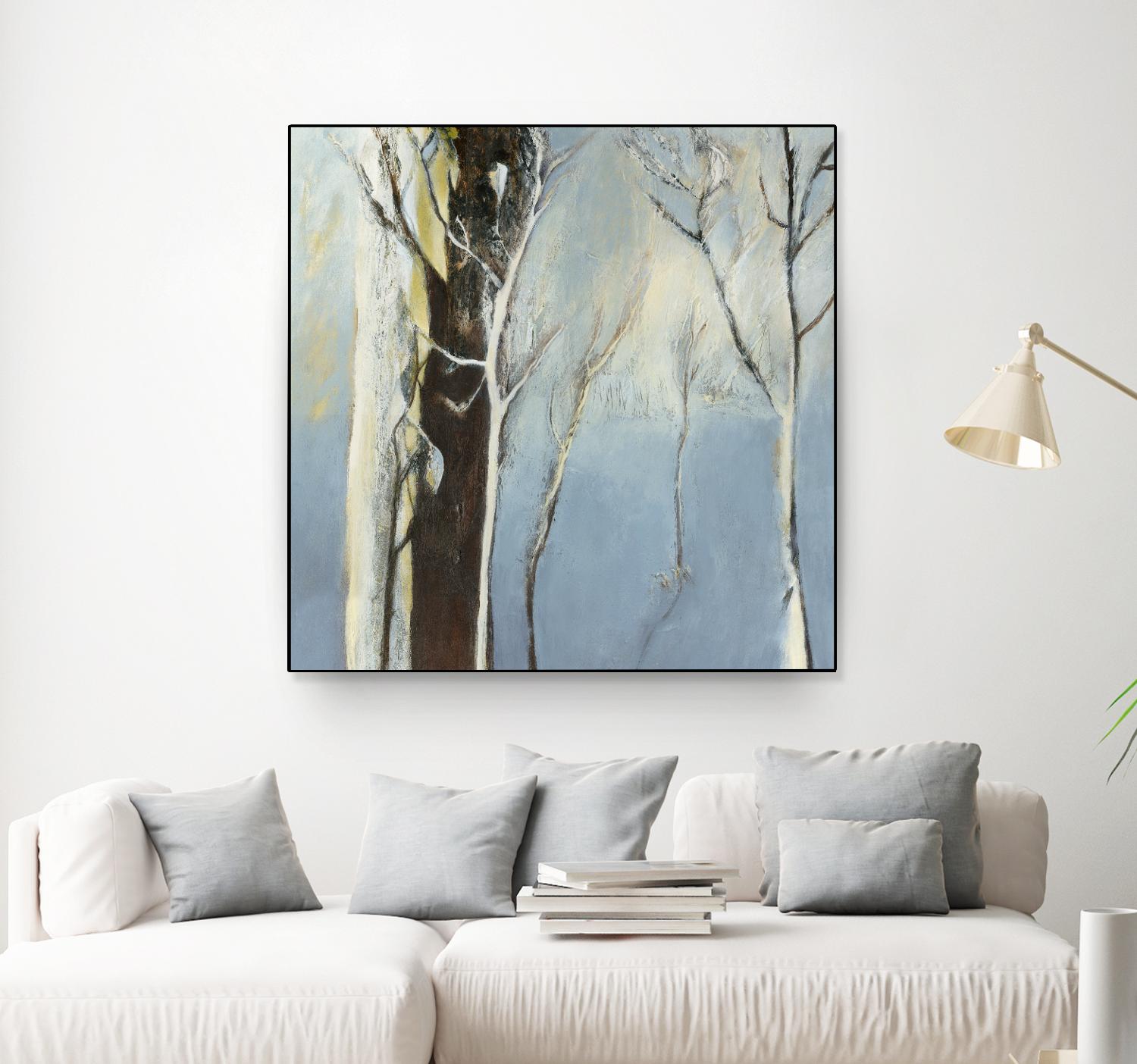Contemporary Forest 2 by Kathleen Cloutier on GIANT ART - blue botanical arbres