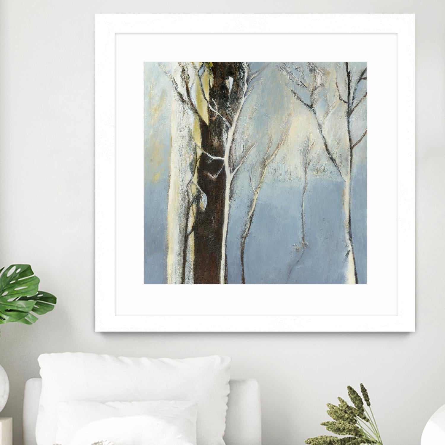 Contemporary Forest 2 by Kathleen Cloutier on GIANT ART - blue botanical arbres