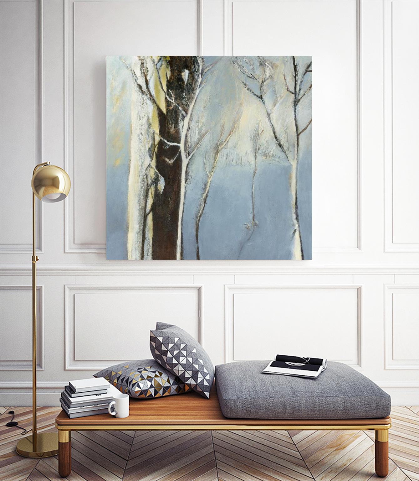 Contemporary Forest 2 by Kathleen Cloutier on GIANT ART - blue botanical quebec artists