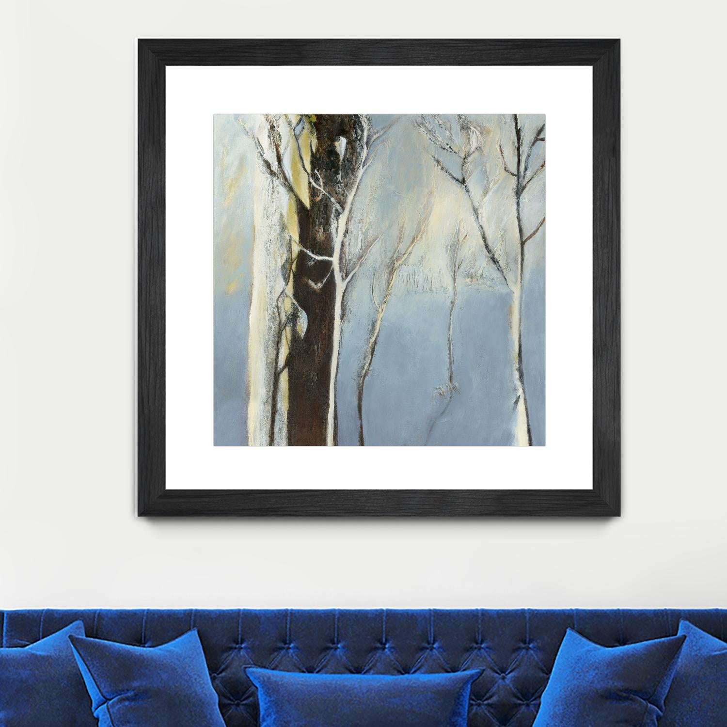 Contemporary Forest 2 by Kathleen Cloutier on GIANT ART - blue botanical arbres