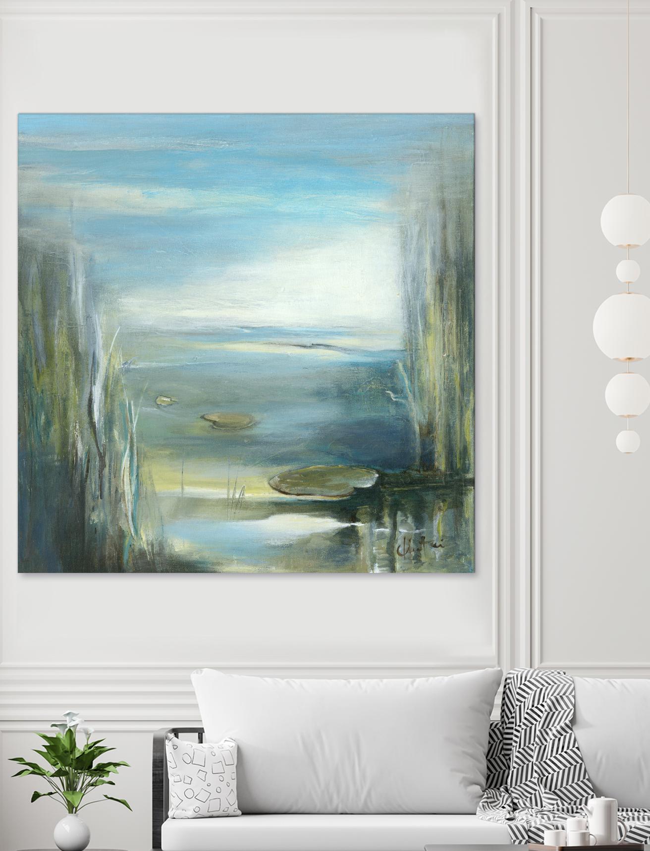 Marecage 2 by Kathleen Cloutier on GIANT ART - green botanical marécage