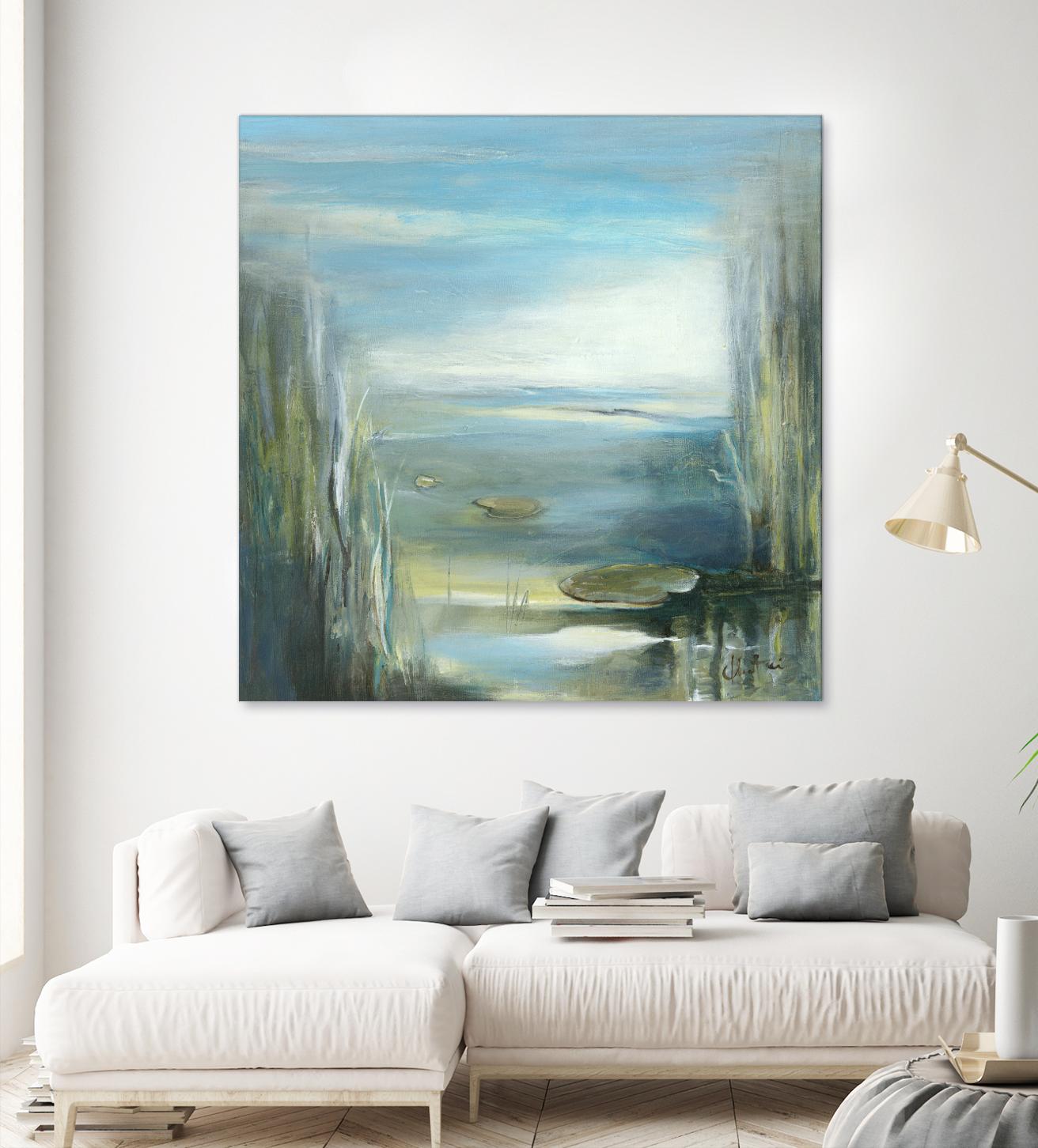 Marecage 2 by Kathleen Cloutier on GIANT ART - green botanical marécage