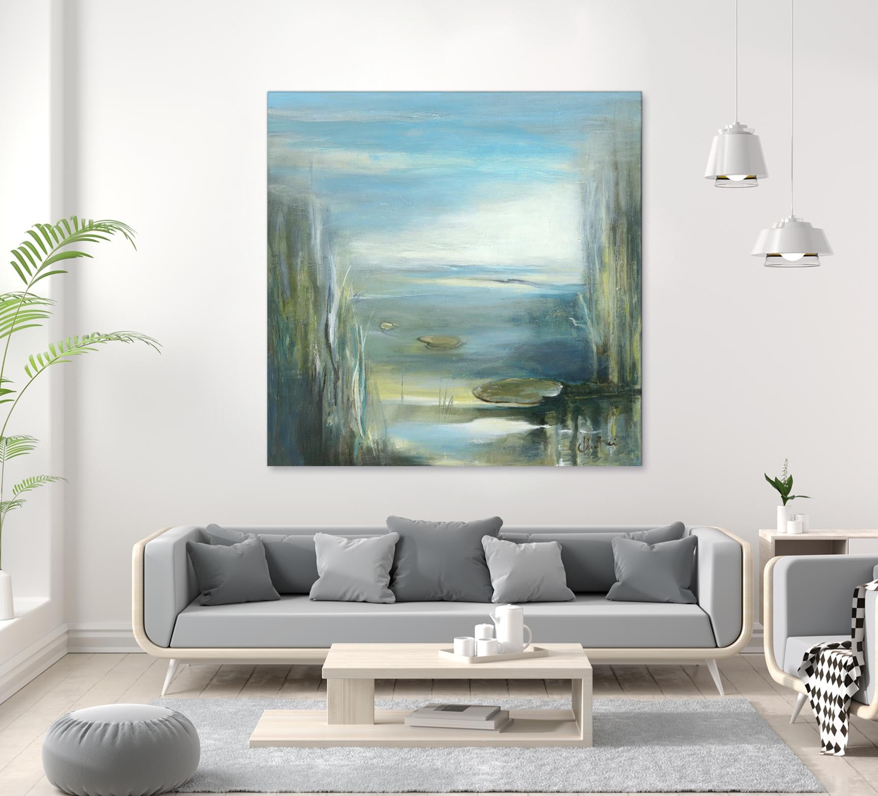 Marecage 2 by Kathleen Cloutier on GIANT ART - green botanical marécage