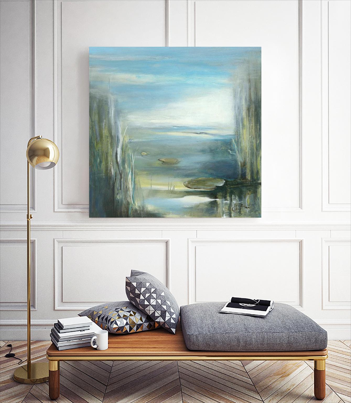 Marecage 2 by Kathleen Cloutier on GIANT ART - green botanical marécage