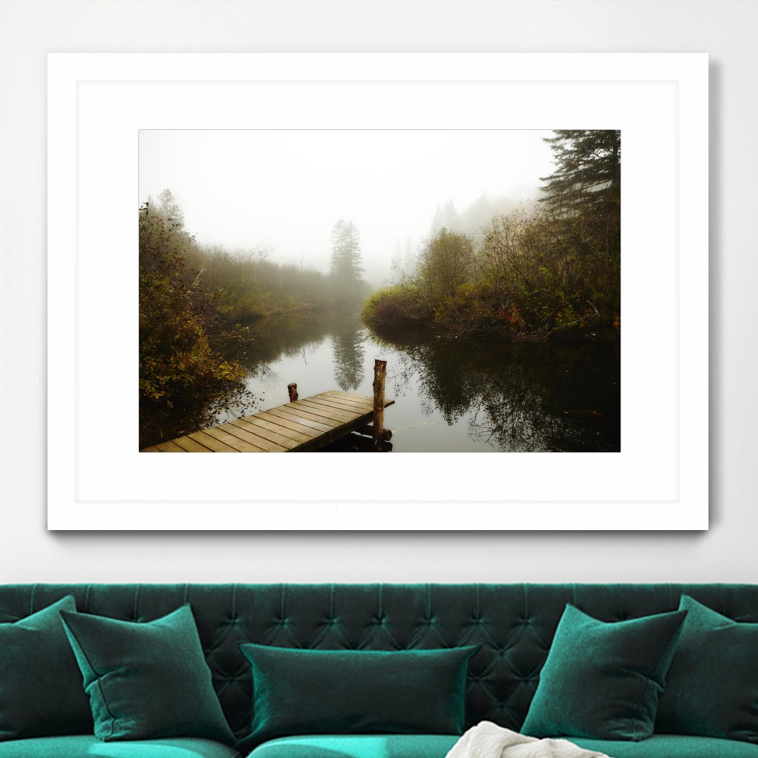 The River by Peter Morneau on GIANT ART - green nature fall