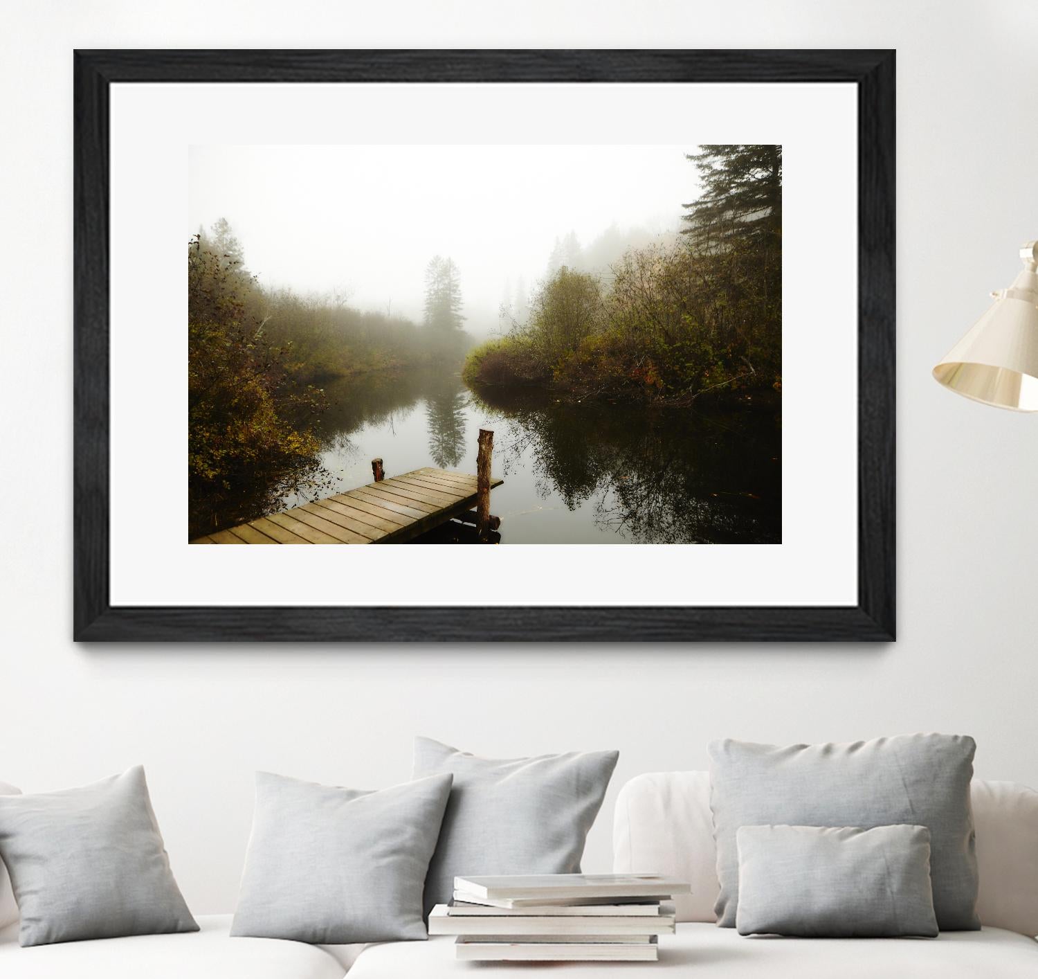 The River by Peter Morneau on GIANT ART - green nature fall