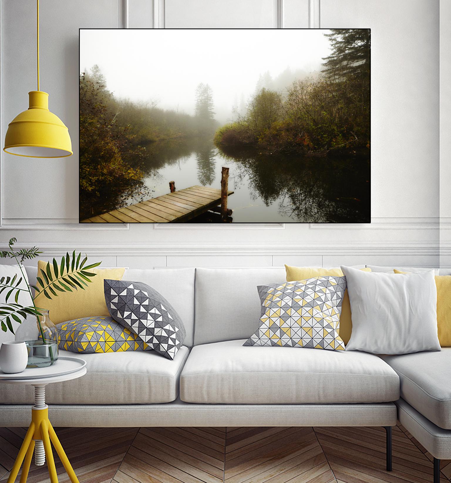 The River by Peter Morneau on GIANT ART - green nature fall