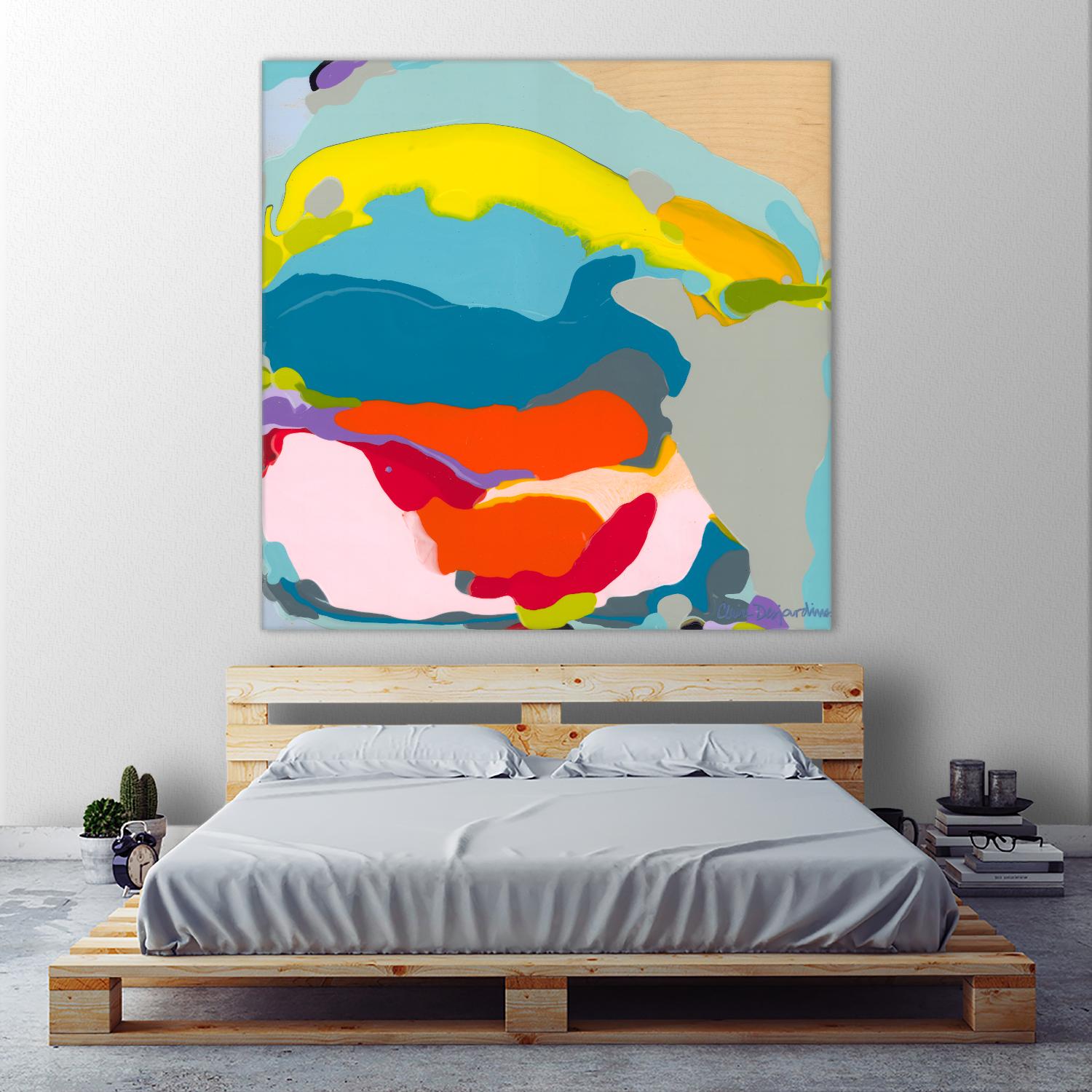 Free Falling by Claire Desjardins on GIANT ART - yellow abstract