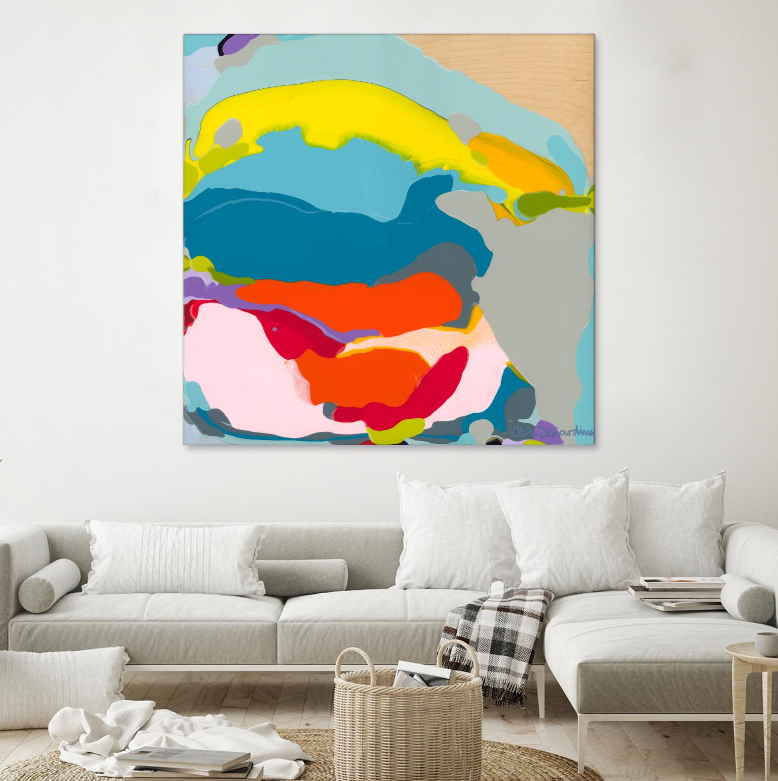 Free Falling by Claire Desjardins on GIANT ART - yellow abstract
