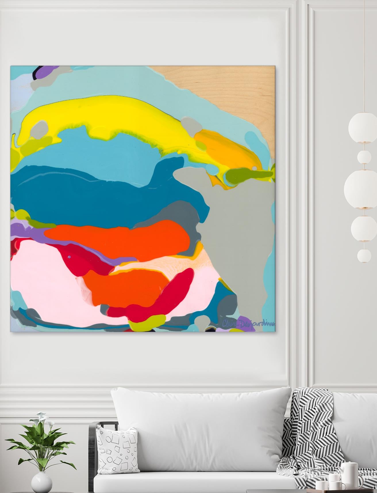 Free Falling by Claire Desjardins on GIANT ART - yellow abstract