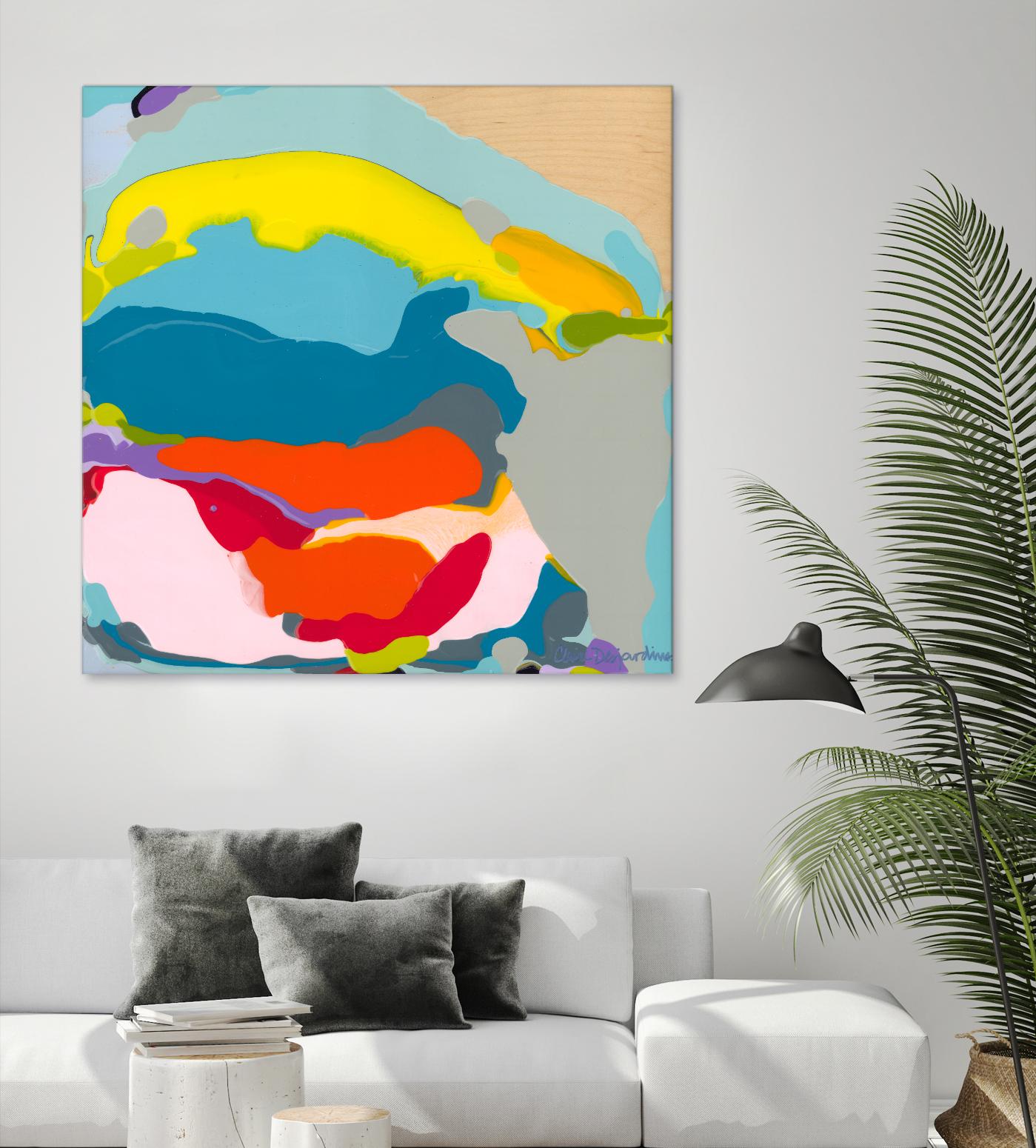 Free Falling by Claire Desjardins on GIANT ART - yellow abstract