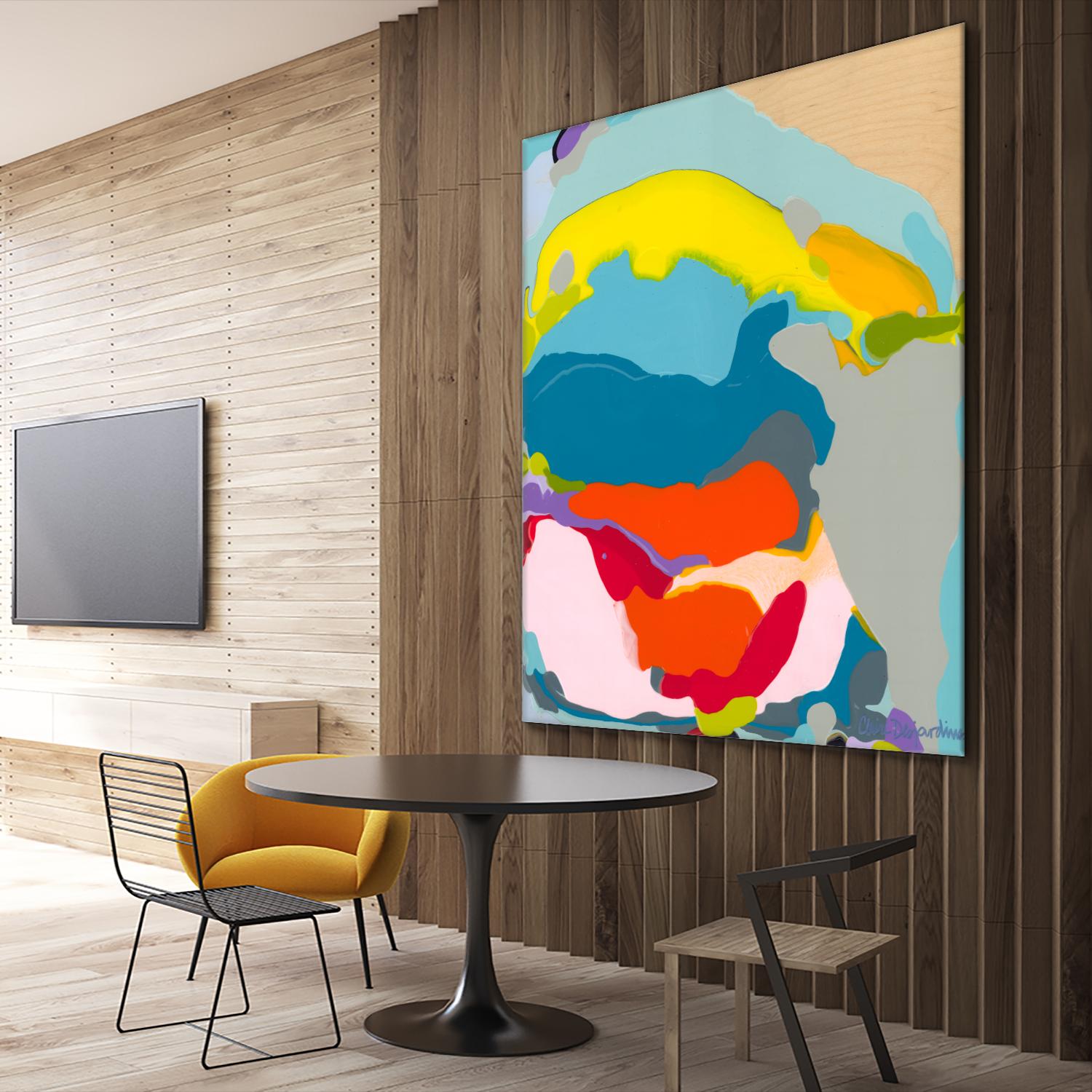 Free Falling by Claire Desjardins on GIANT ART - yellow abstract