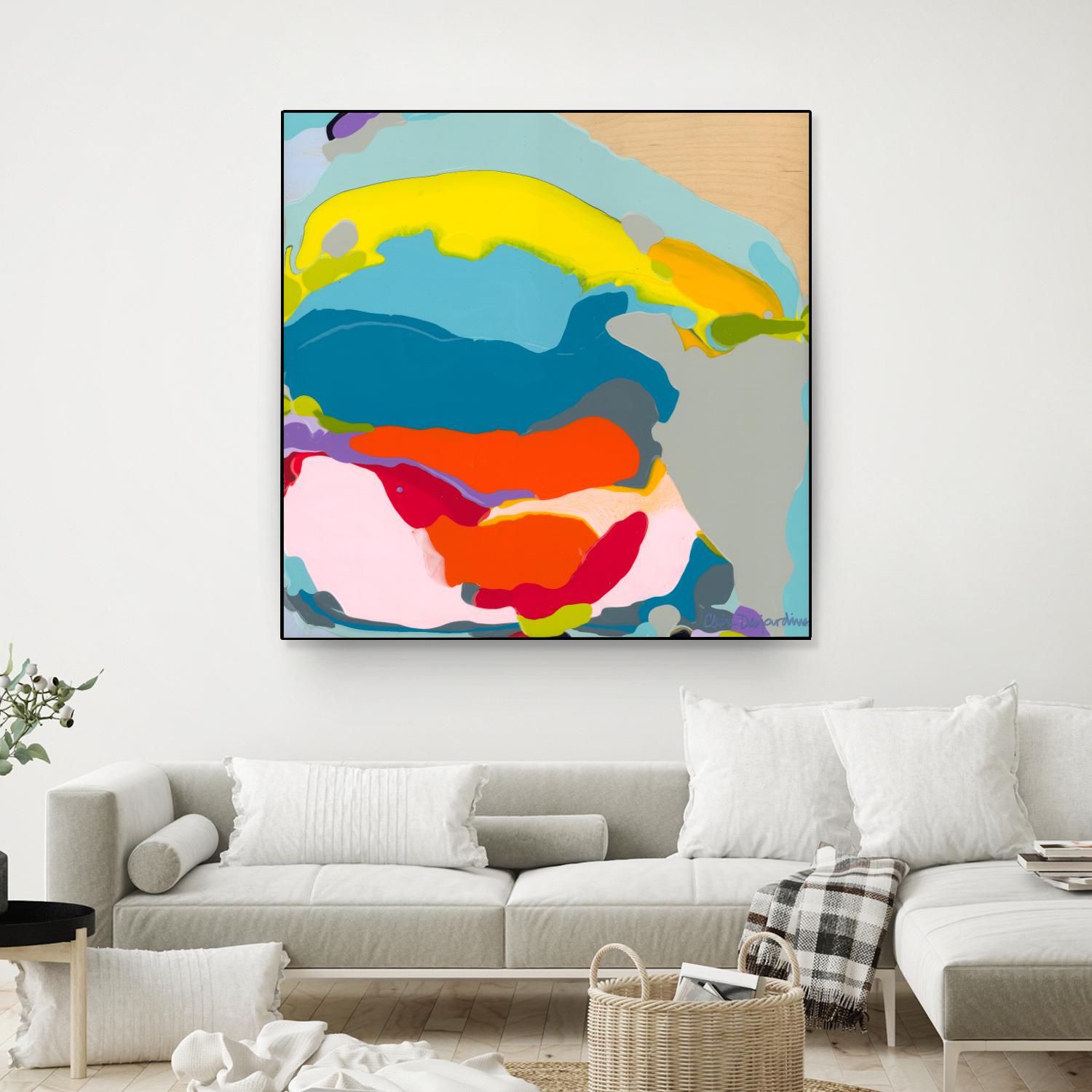 Free Falling by Claire Desjardins on GIANT ART - yellow abstract