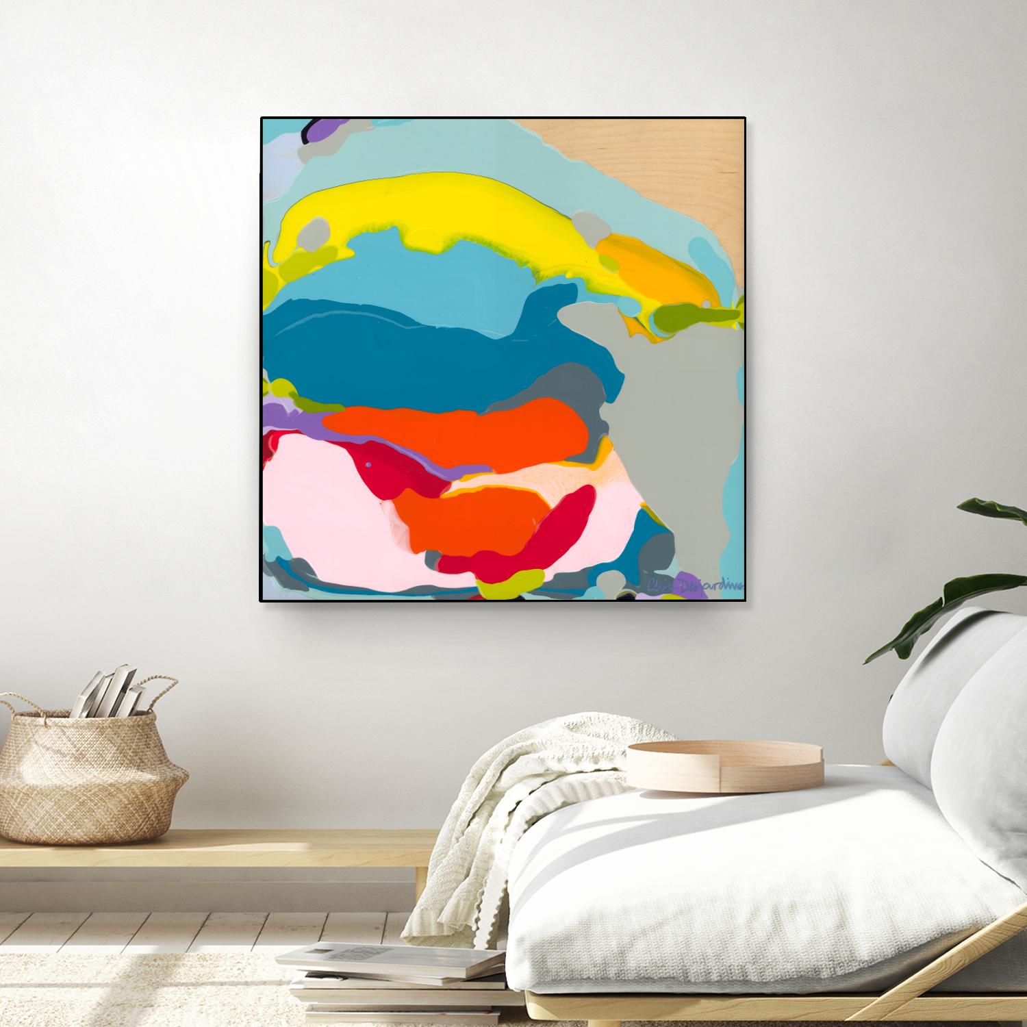 Free Falling by Claire Desjardins on GIANT ART - yellow abstract