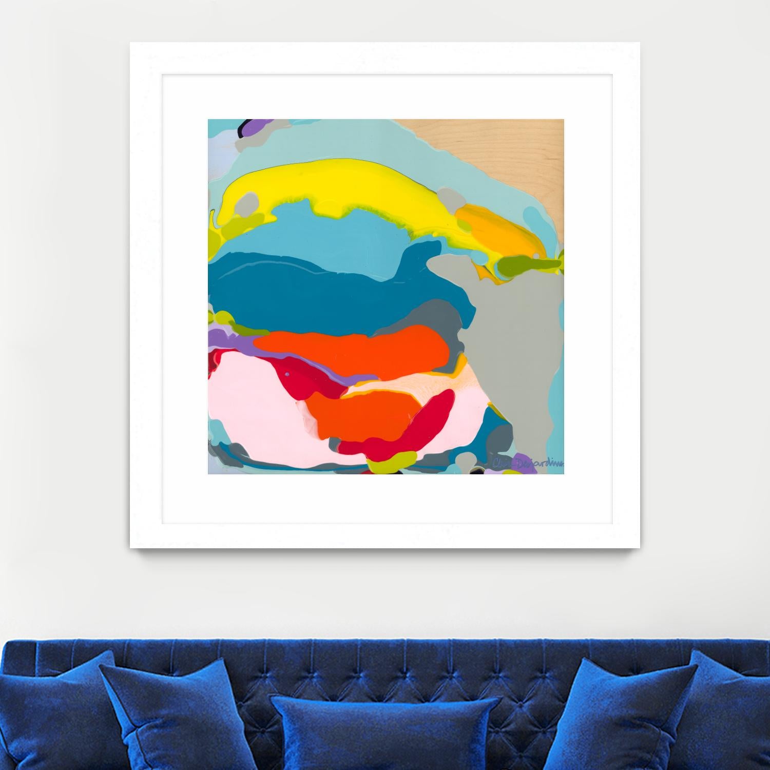 Free Falling by Claire Desjardins on GIANT ART - yellow abstract