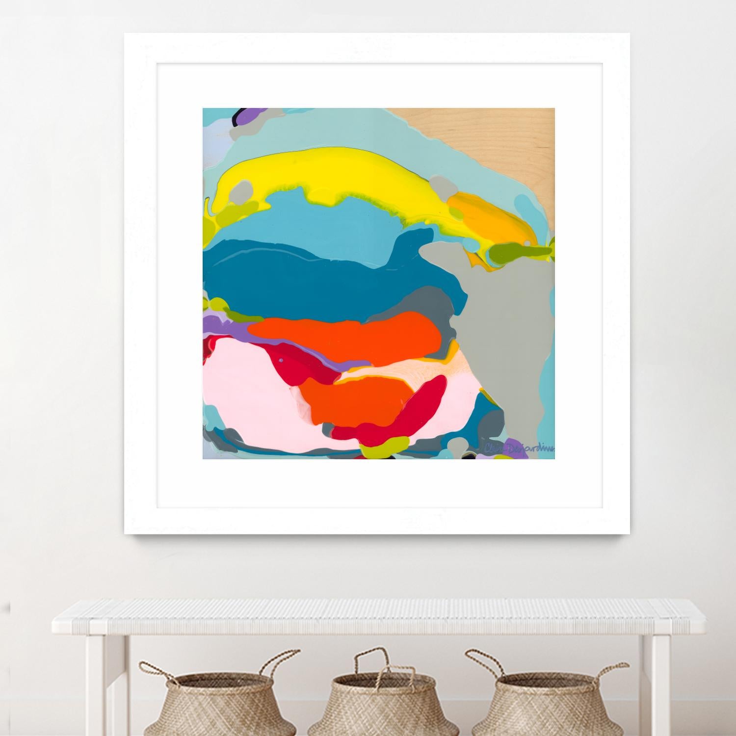 Free Falling by Claire Desjardins on GIANT ART - yellow abstract