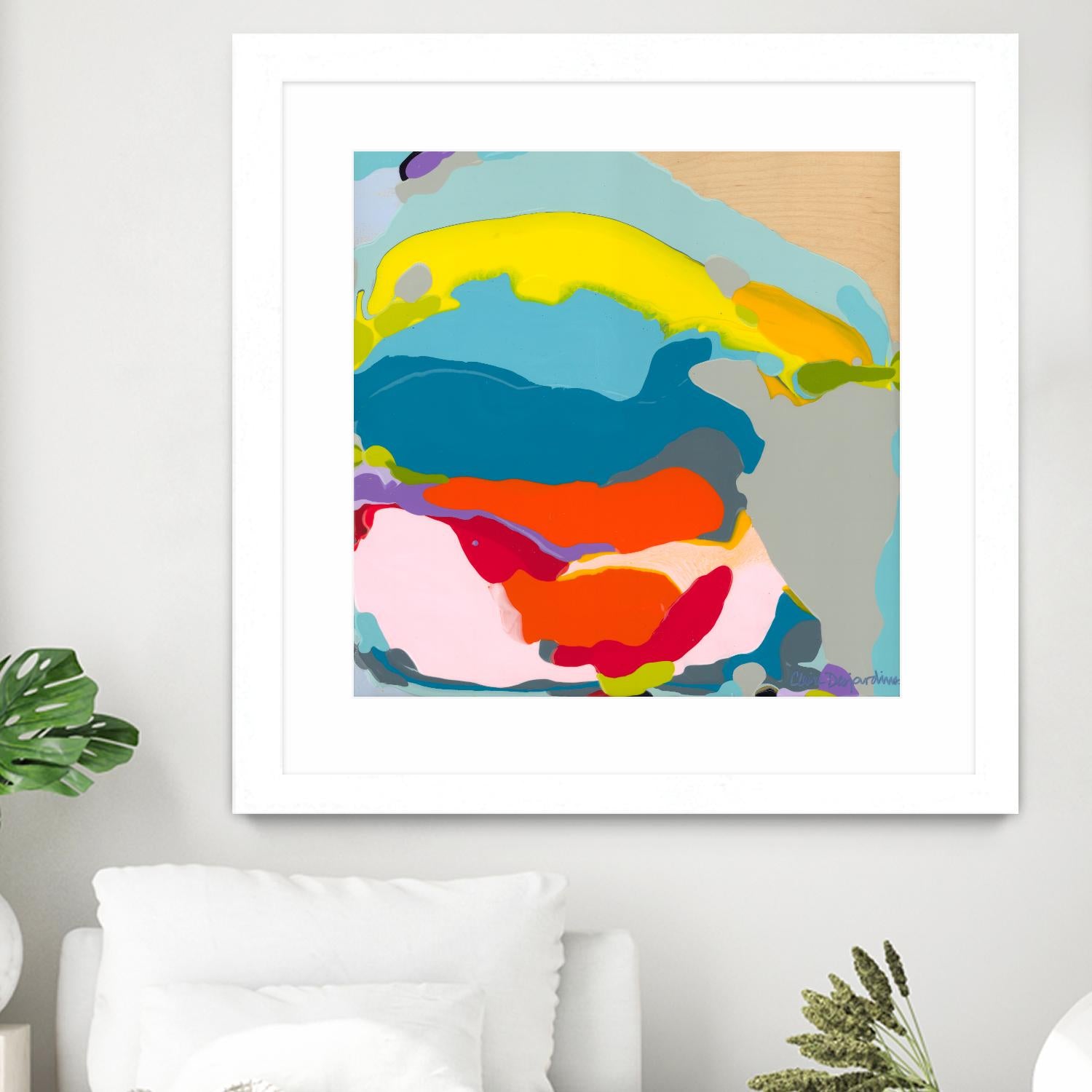 Free Falling by Claire Desjardins on GIANT ART - yellow abstract