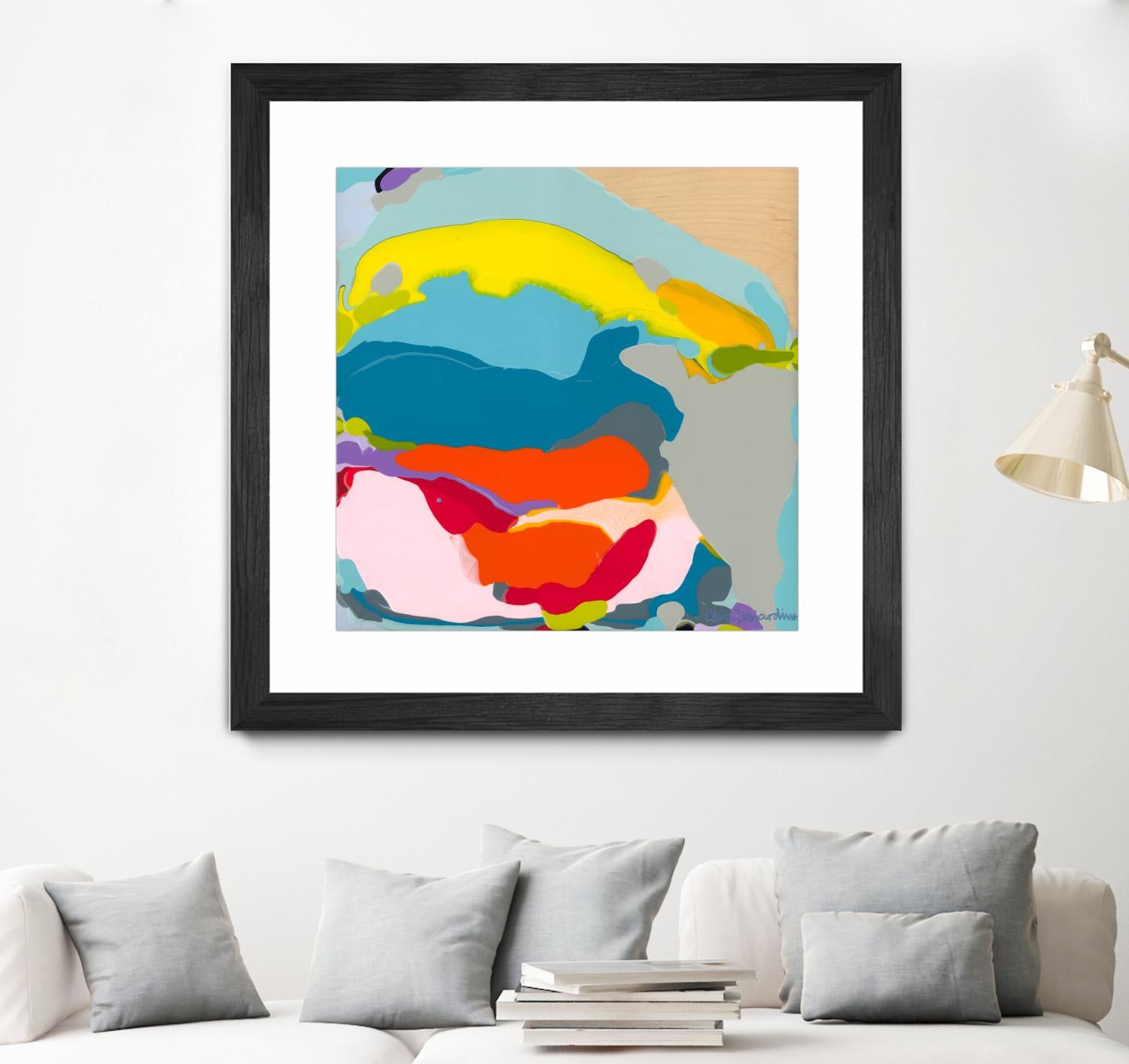 Free Falling by Claire Desjardins on GIANT ART - yellow abstract