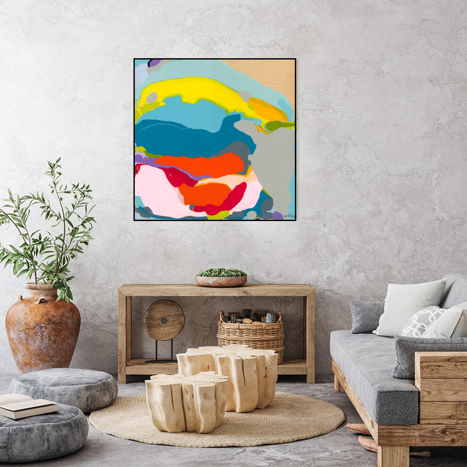 Free Falling by Claire Desjardins on GIANT ART - yellow abstract