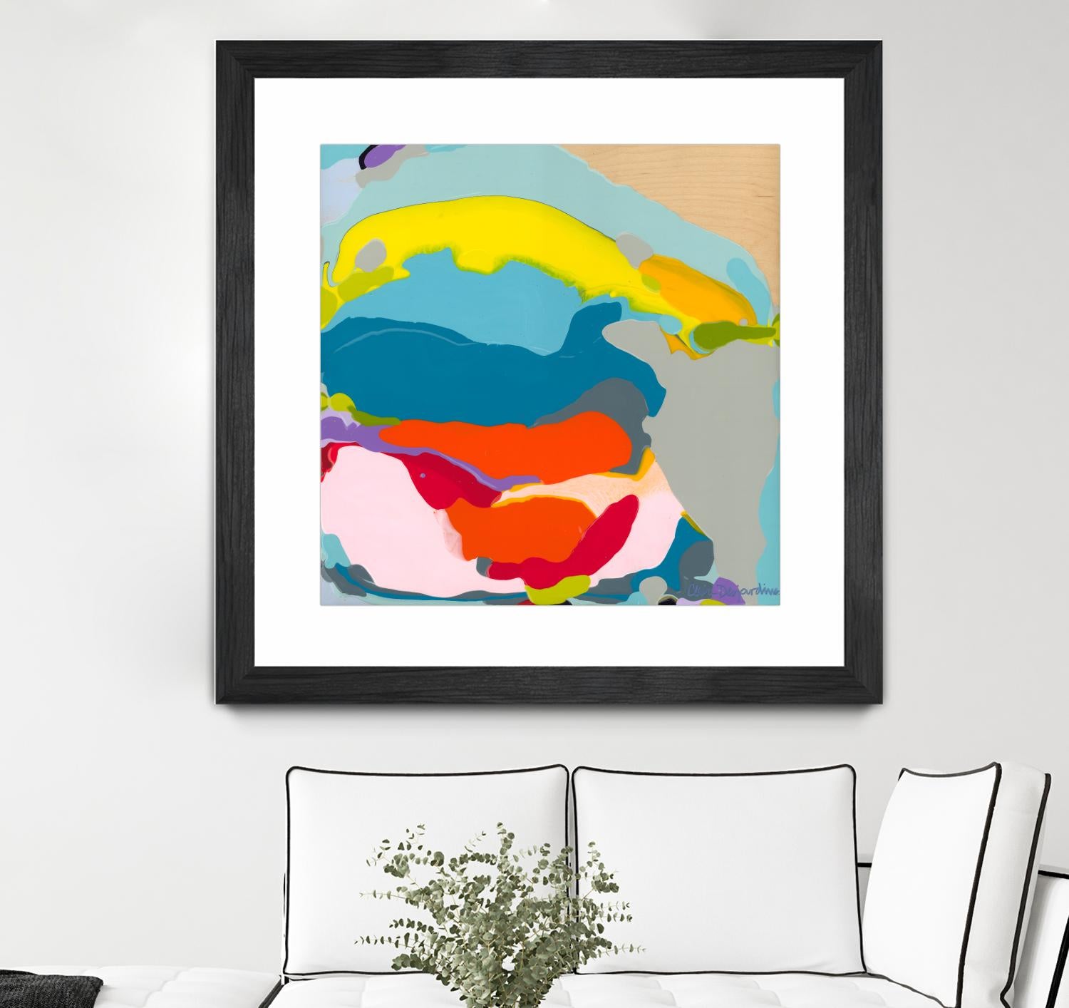 Free Falling by Claire Desjardins on GIANT ART - yellow abstract