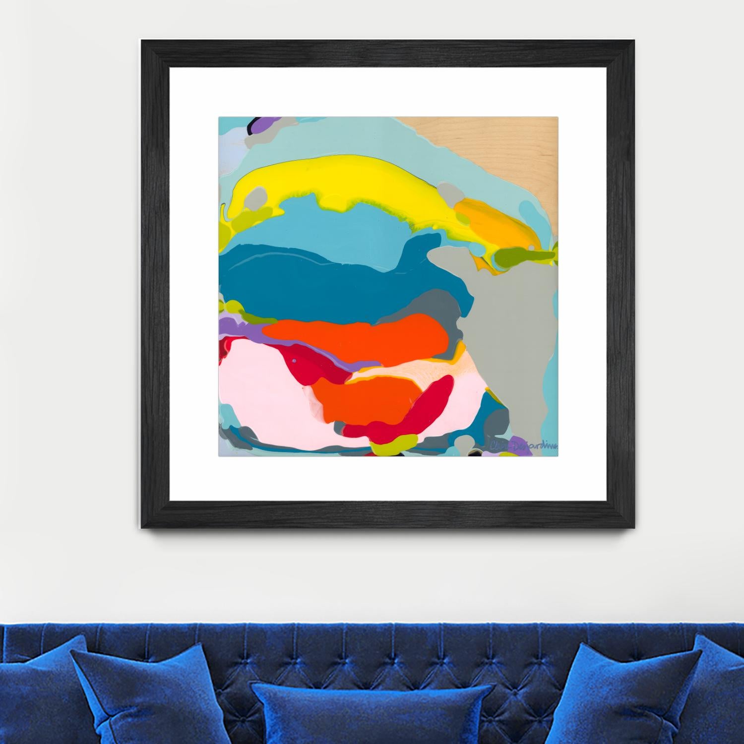 Free Falling by Claire Desjardins on GIANT ART - yellow abstract