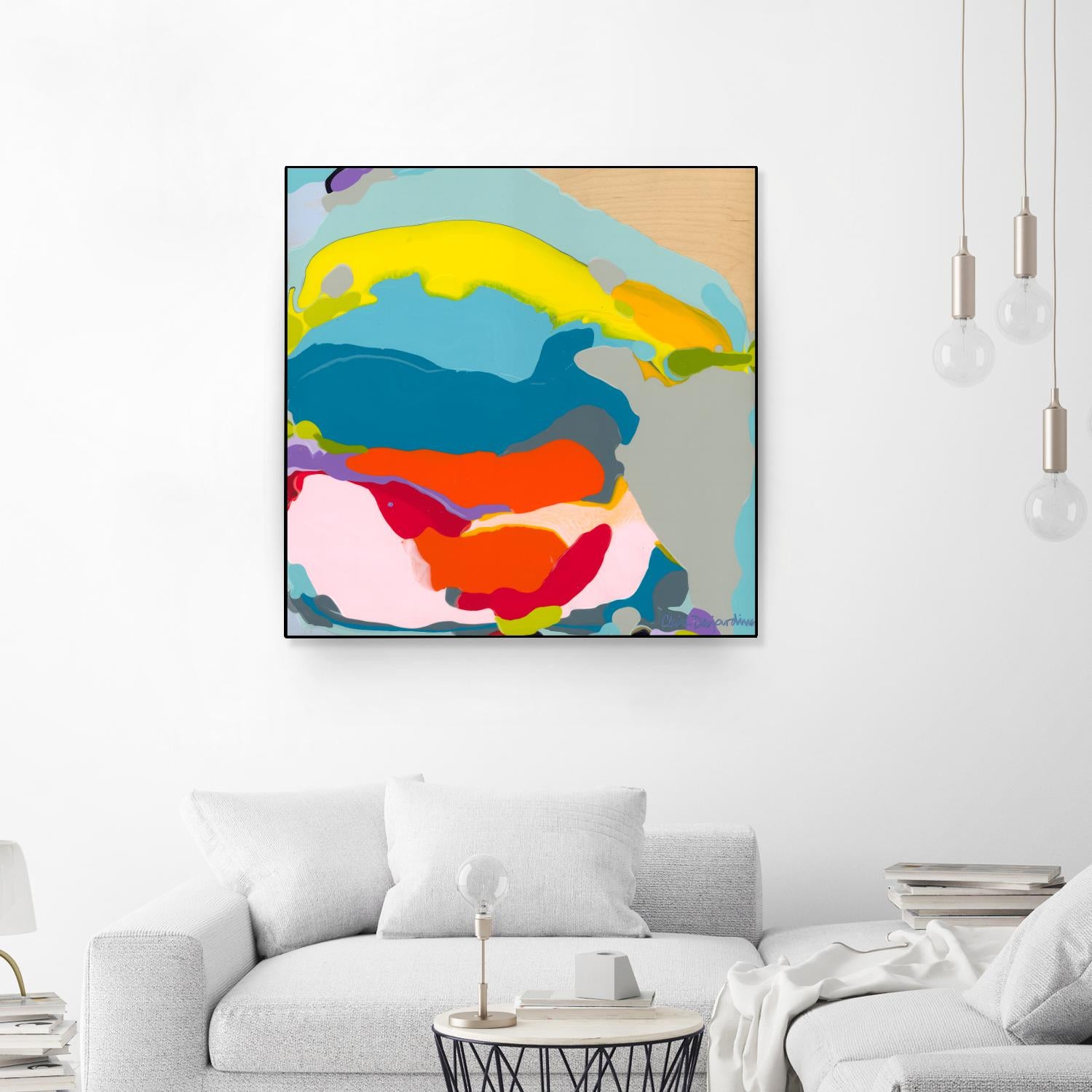 Free Falling by Claire Desjardins on GIANT ART - yellow abstract