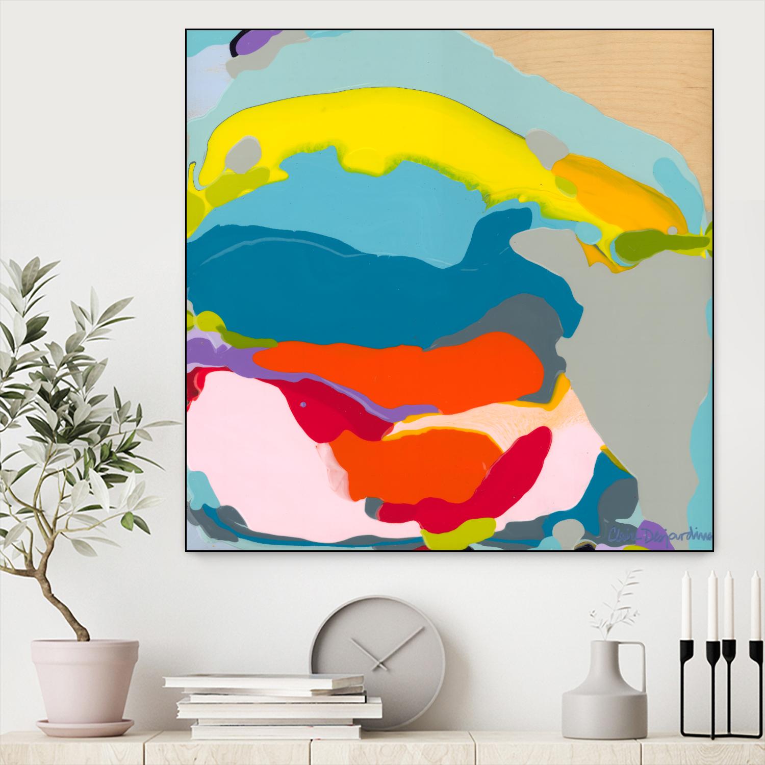 Free Falling by Claire Desjardins on GIANT ART - yellow abstract