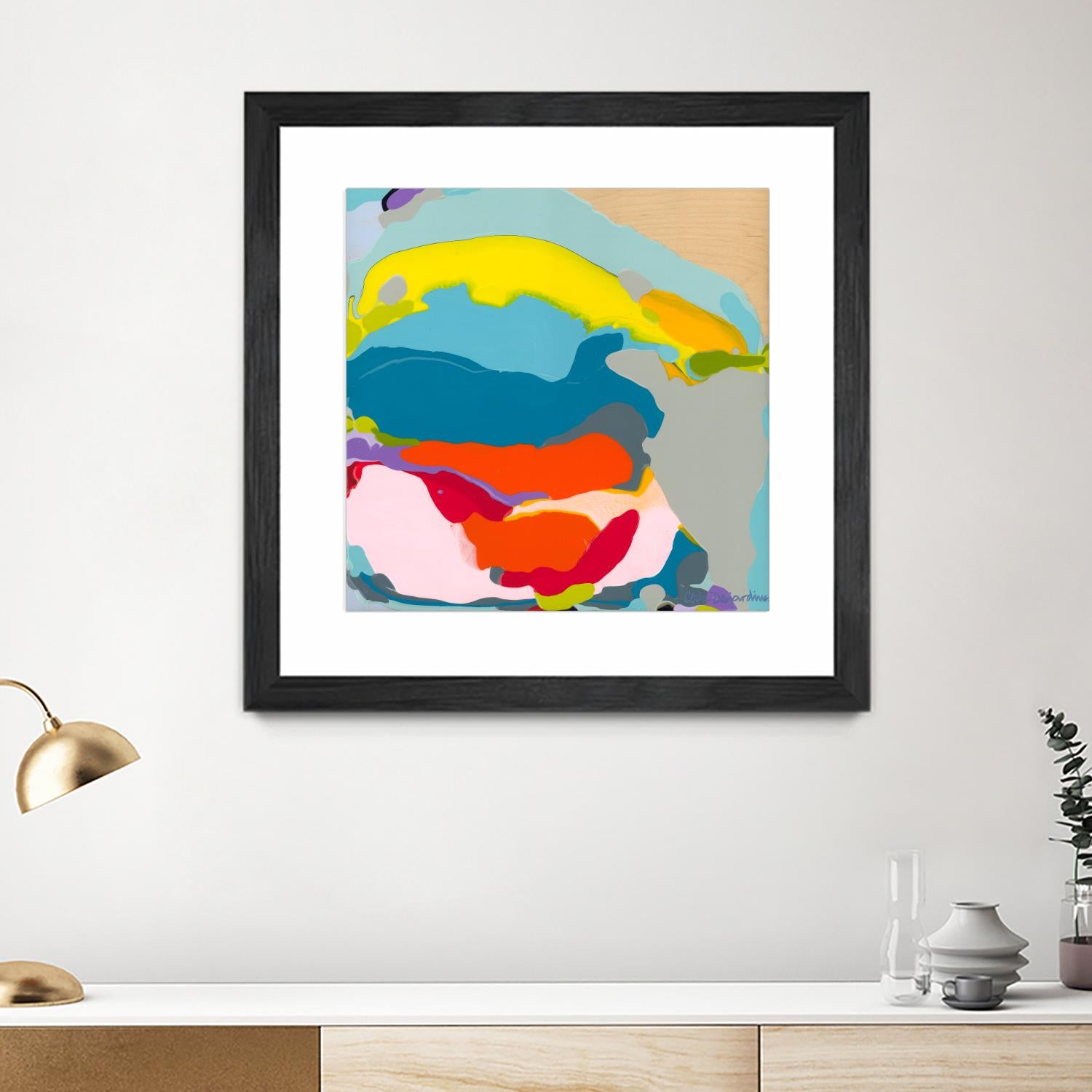 Free Falling by Claire Desjardins on GIANT ART - yellow abstract